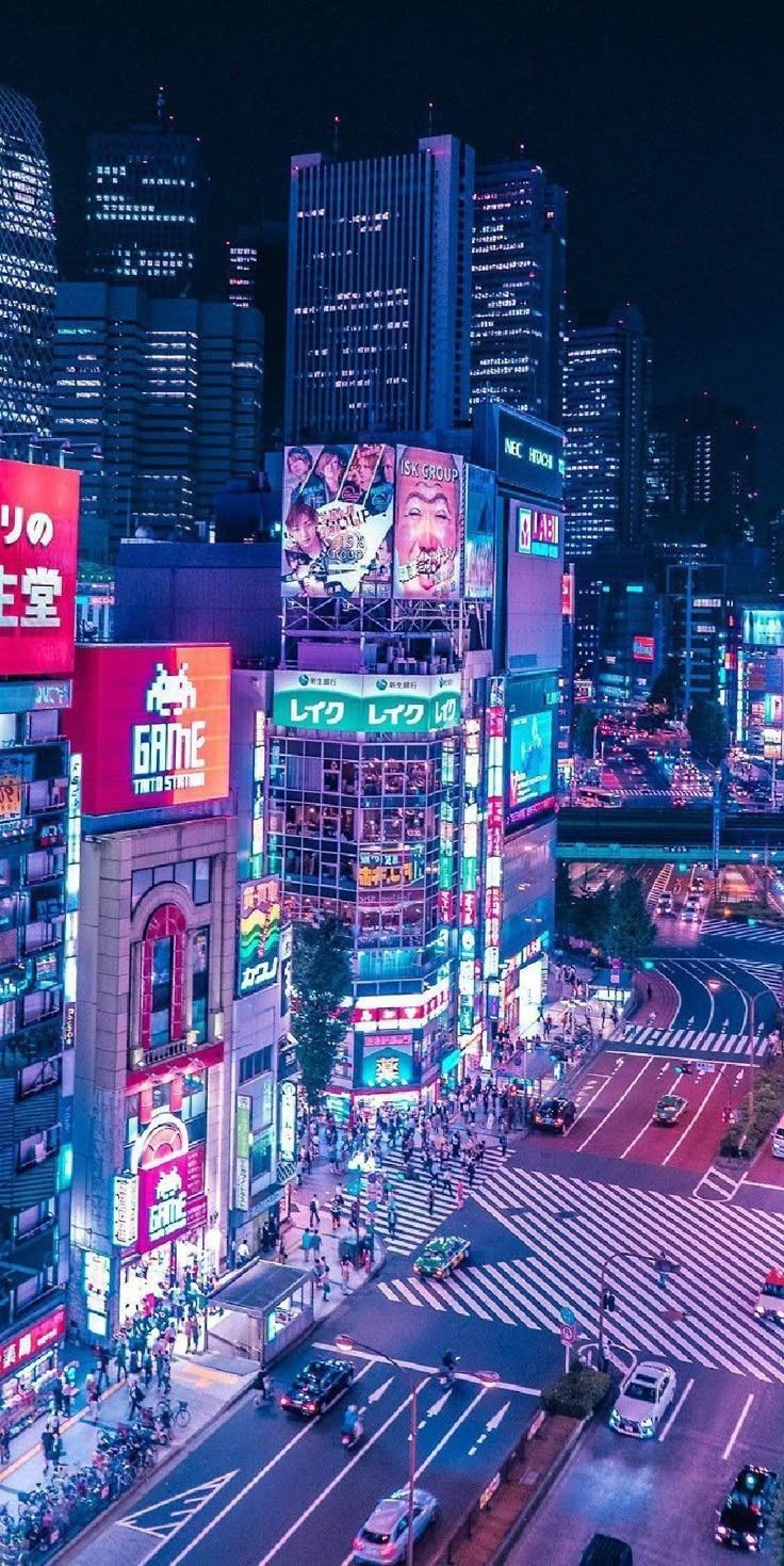 736x1469 City Lights in Japan Aesthetic Night View. Cidades a noite, Cidade cyberpunk, Paisagem asiática