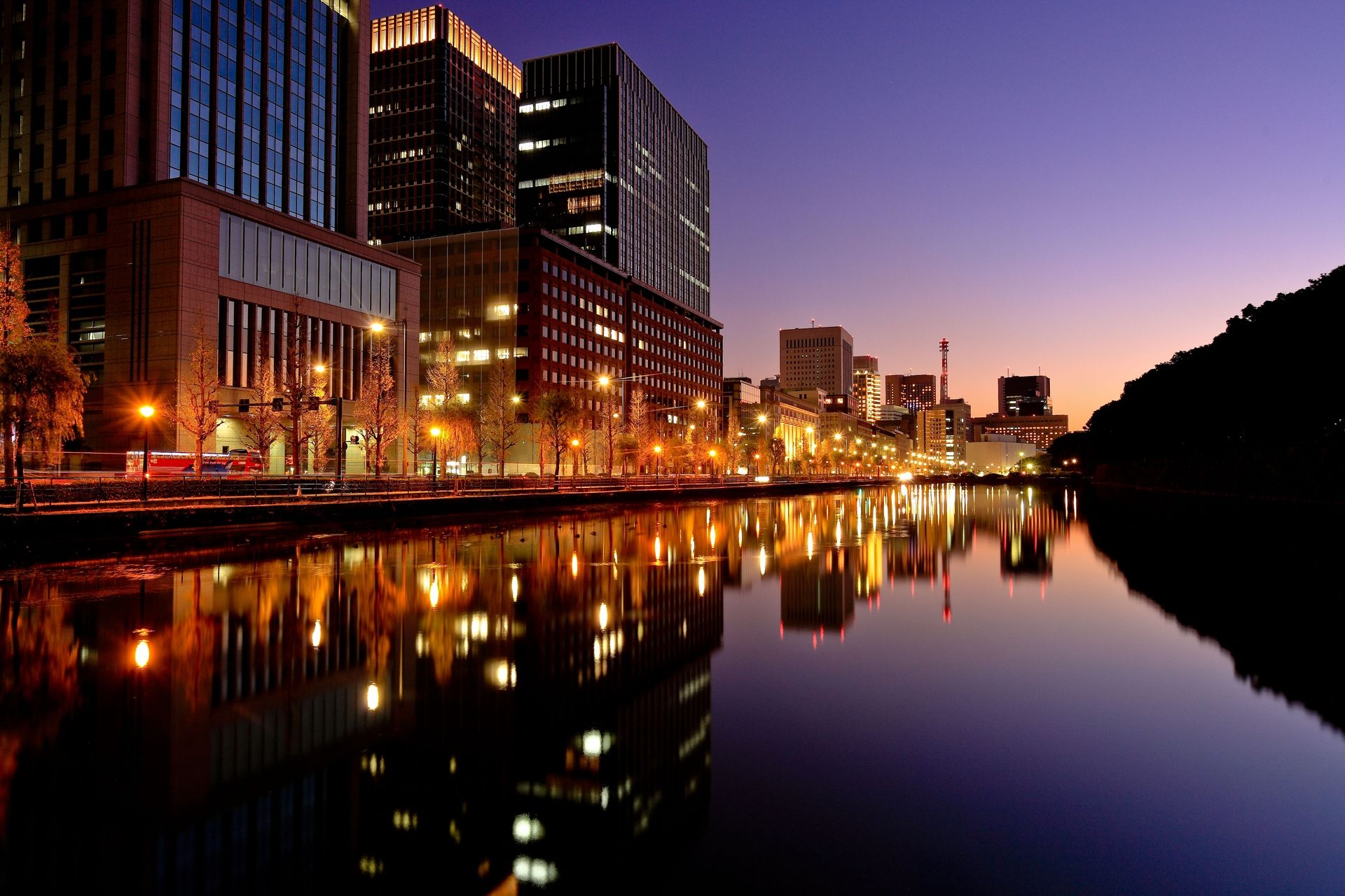 1920x1280 Phone wallpaper: Cities, Japan, Night, City, Lights, Evening, Tokyo 64551