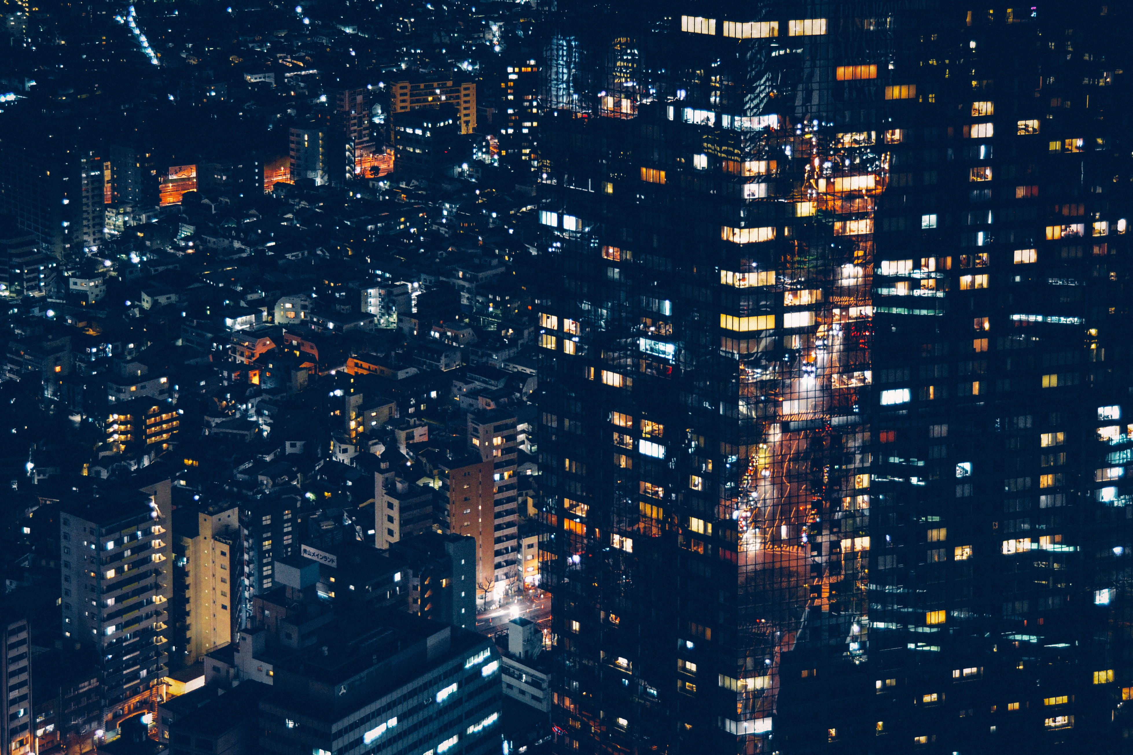 3916x2611 Download Tokyo City Lights Royalty Free and Image