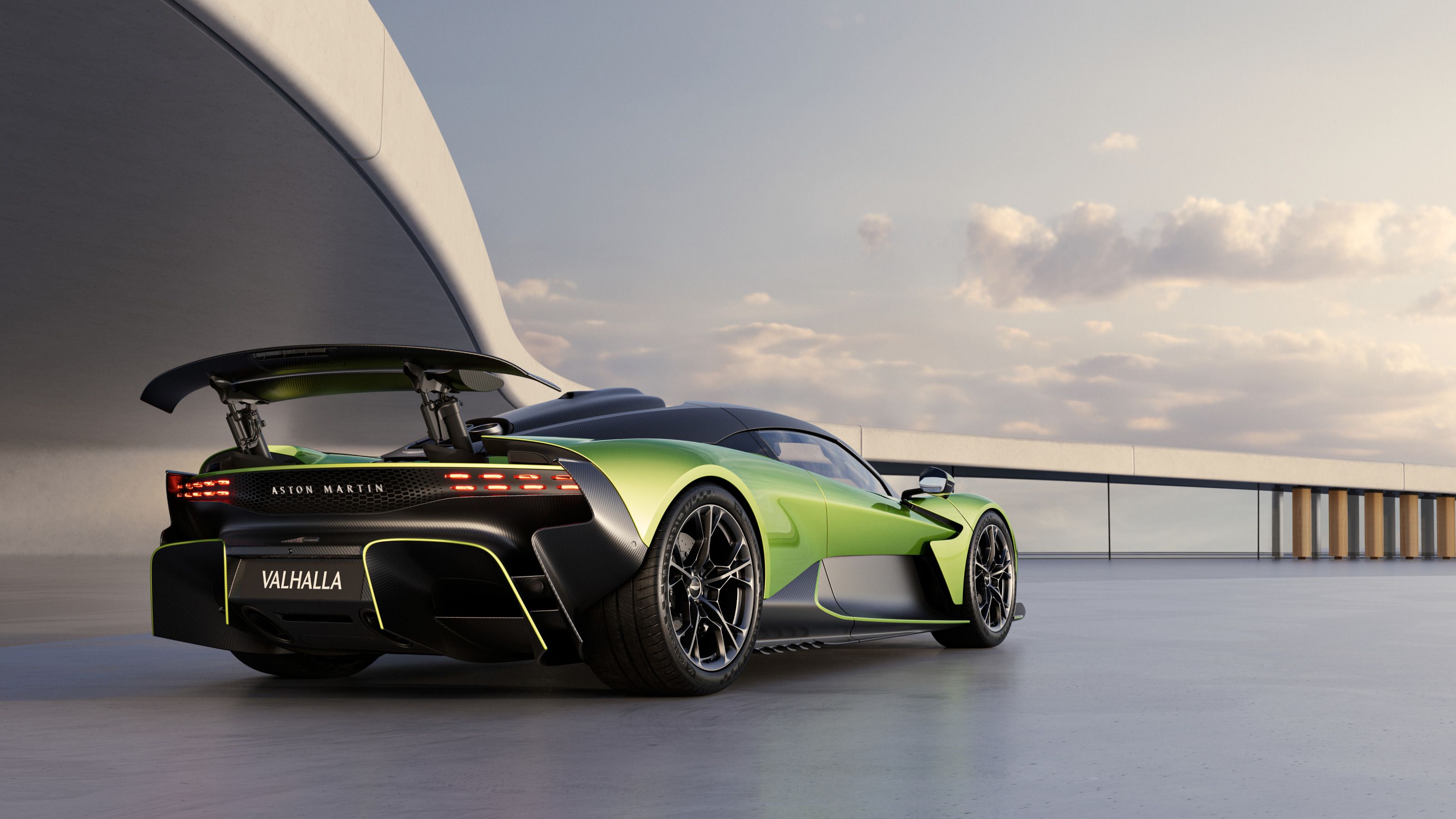 3200x1800 Aston Martin Valhalla: Race Car Dynamics And High Tech Craft. Wallpaper*
