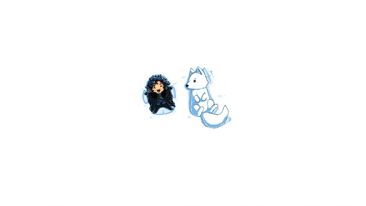 1244x700 Game of Thrones Jon Snow Wolf White Snow Angel wallpaper