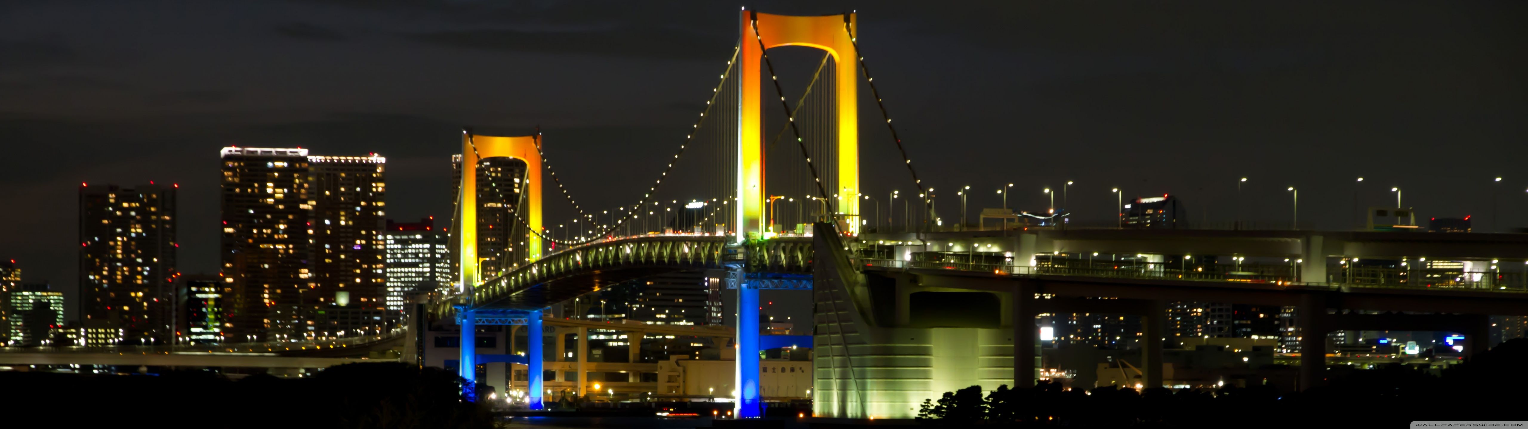 5120x1440 Tokyo Rainbow Bridge 4K UHD Wallpaper for UltraHD Desktop and TV : Widescreen and UltraWide Display : Dual Monitor : Smartphone and Tablet Devices