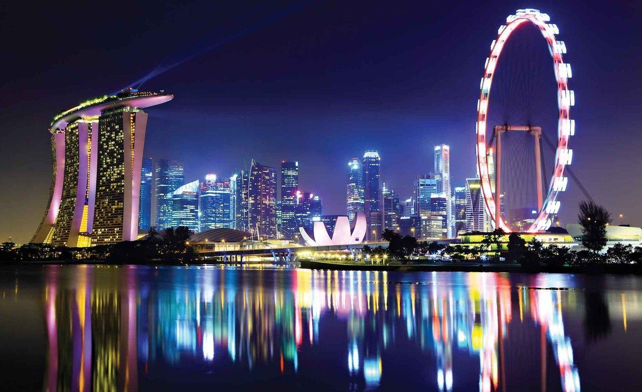 1300x794 Singapore City Skyline Wall Paper Mural