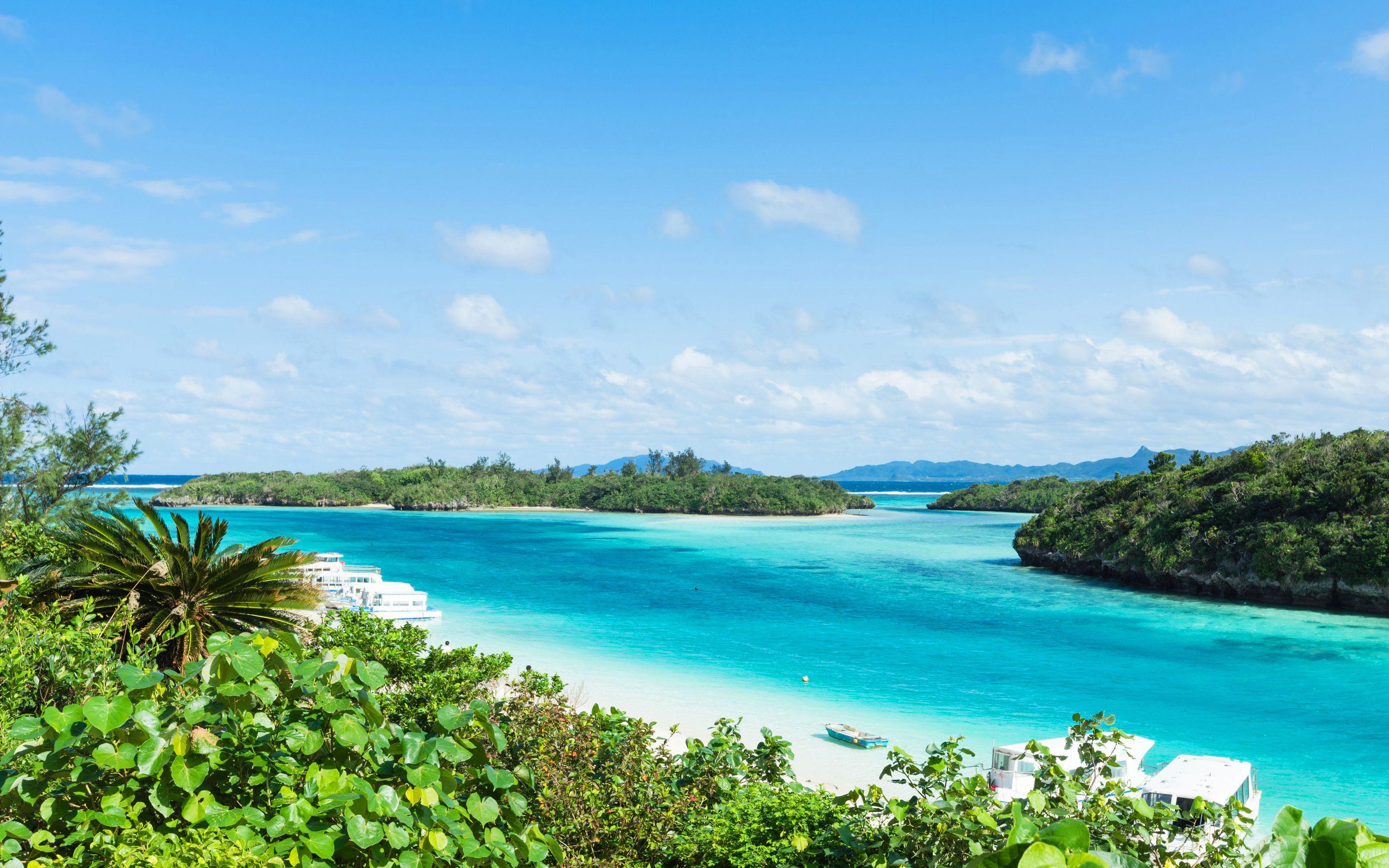 3840x2400 Download wallpaper Okinawa Islands, sea, lagoon, Ishigaki, summer