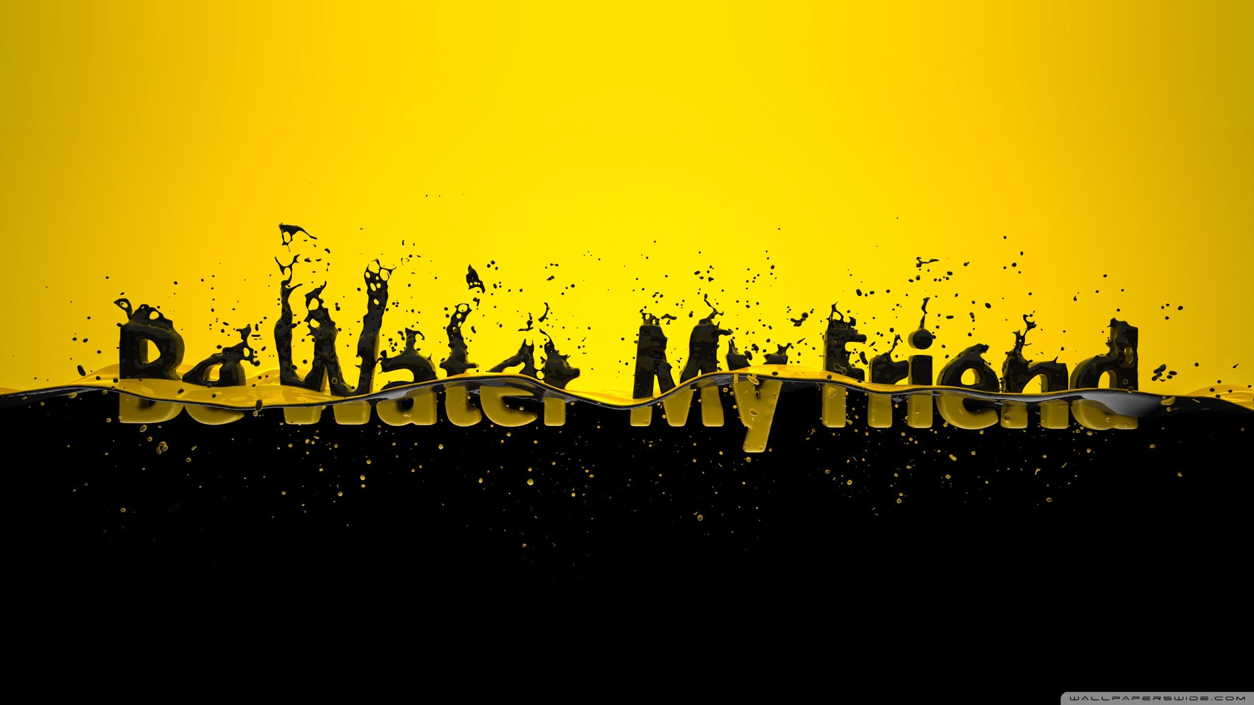 2560x1440 Black And Yellow HD Wallpaper