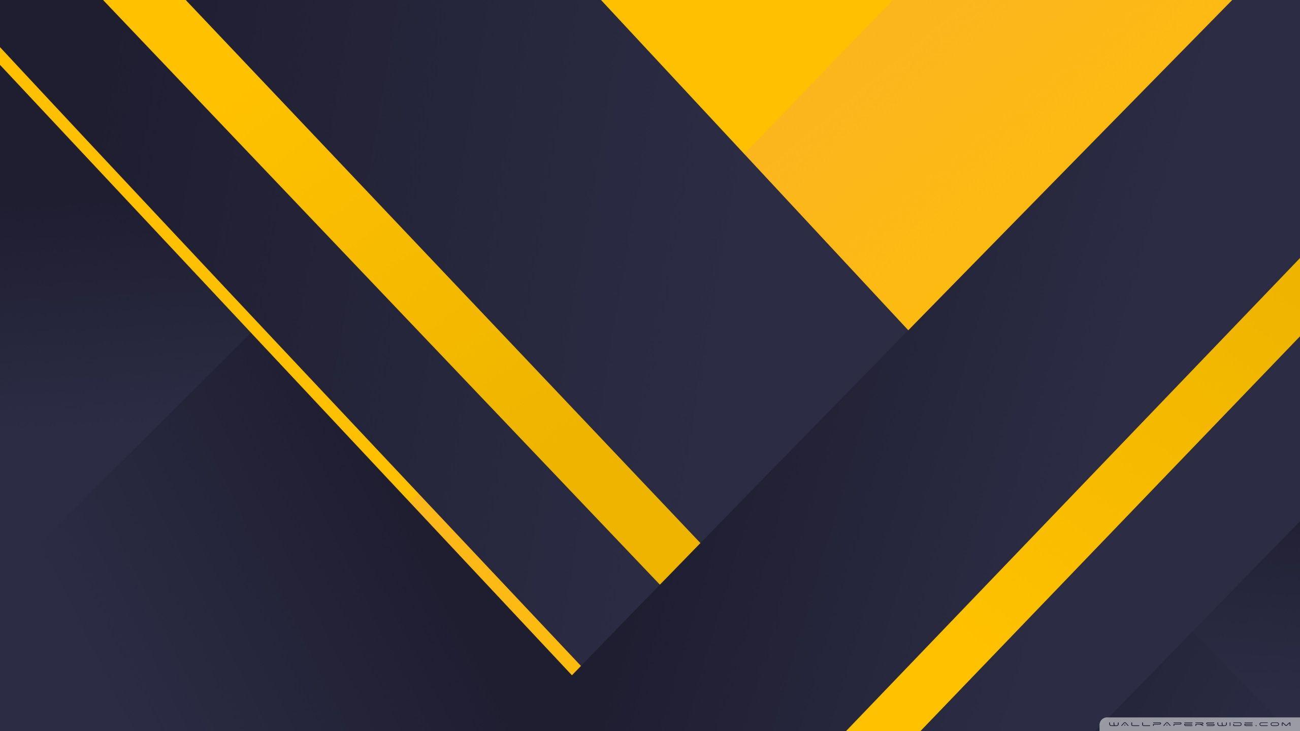 2560x1440 Navy Blue and Yellow Shapes Ultra HD Desktop Background Wallpaper