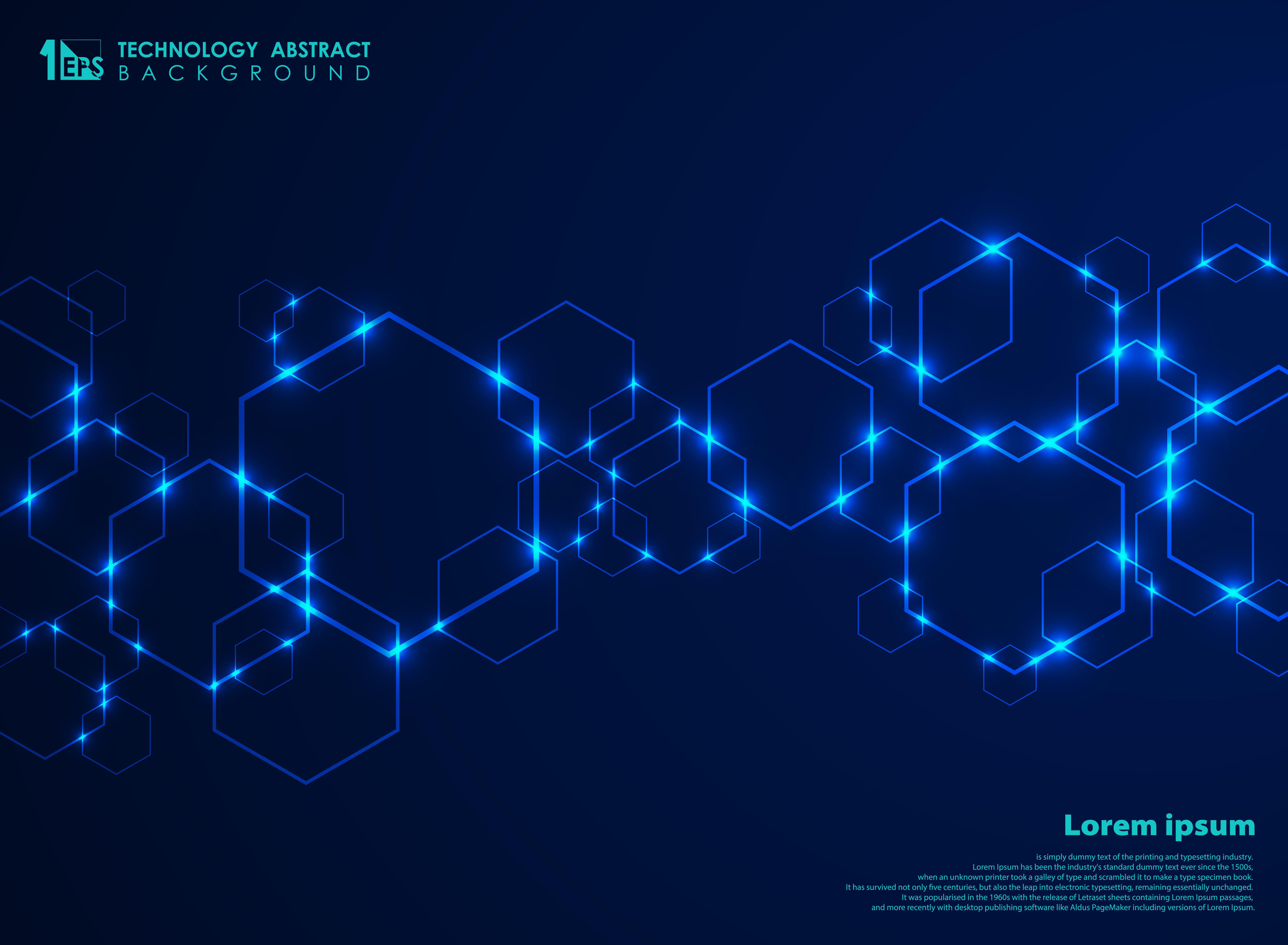 7500x5500 Abstract futuristic hexagon shape pattern connection in gradient