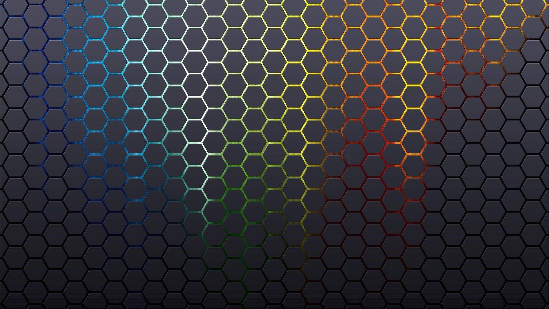 1920x1080 Abstract patterns hexagons textures background honeycomb