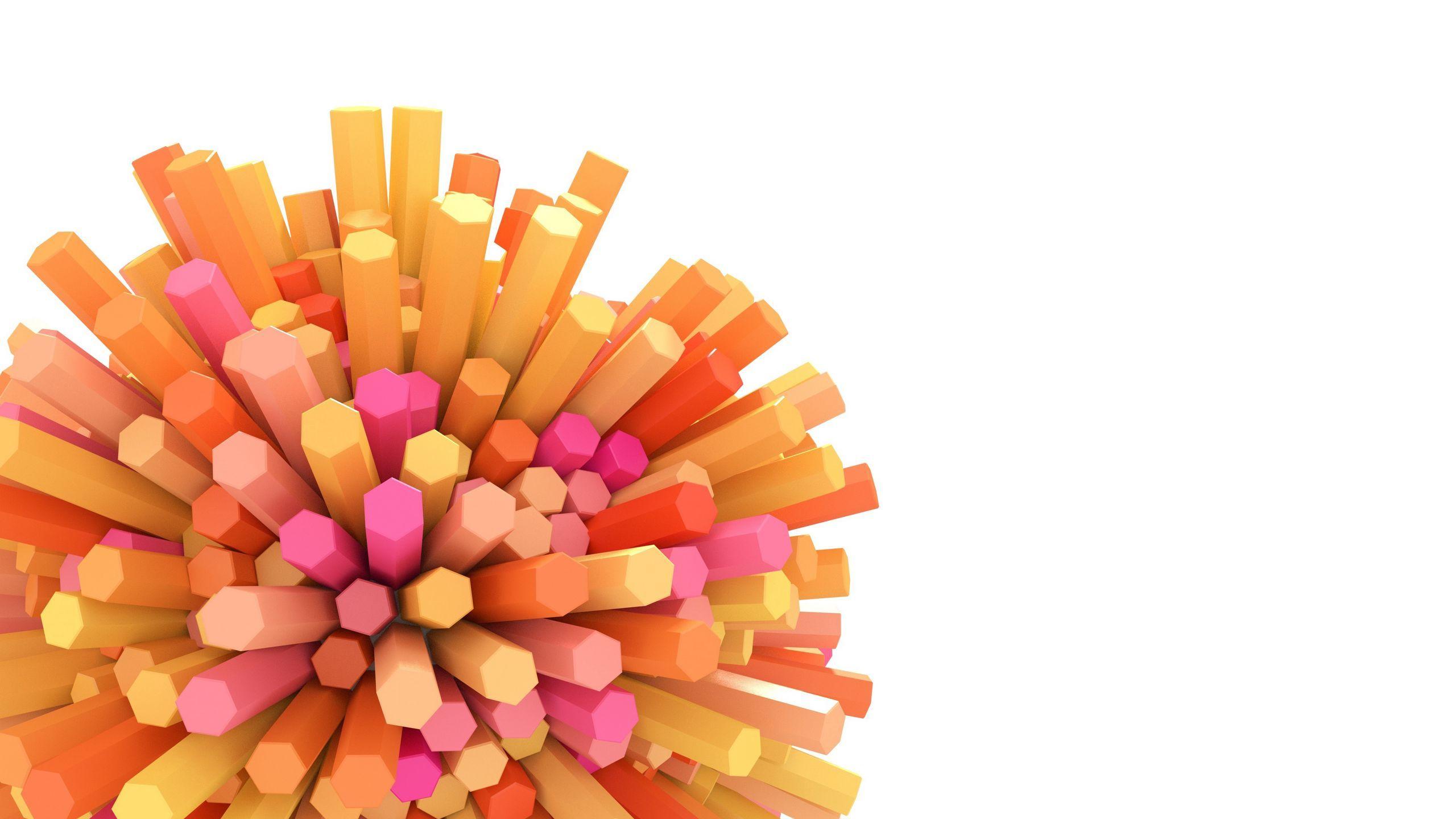 2560x1440 Download wallpaper 2560x1440 hexagon, shape, 3D, figures