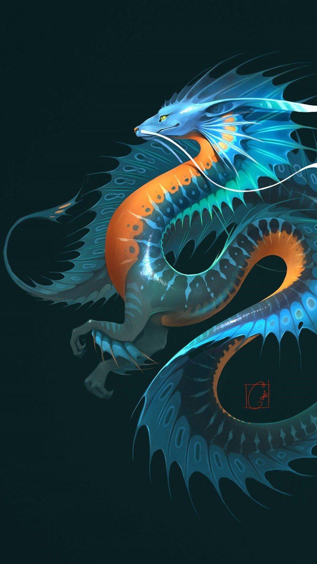 1080x1920 iPhone Purple Dragon Wallpaper