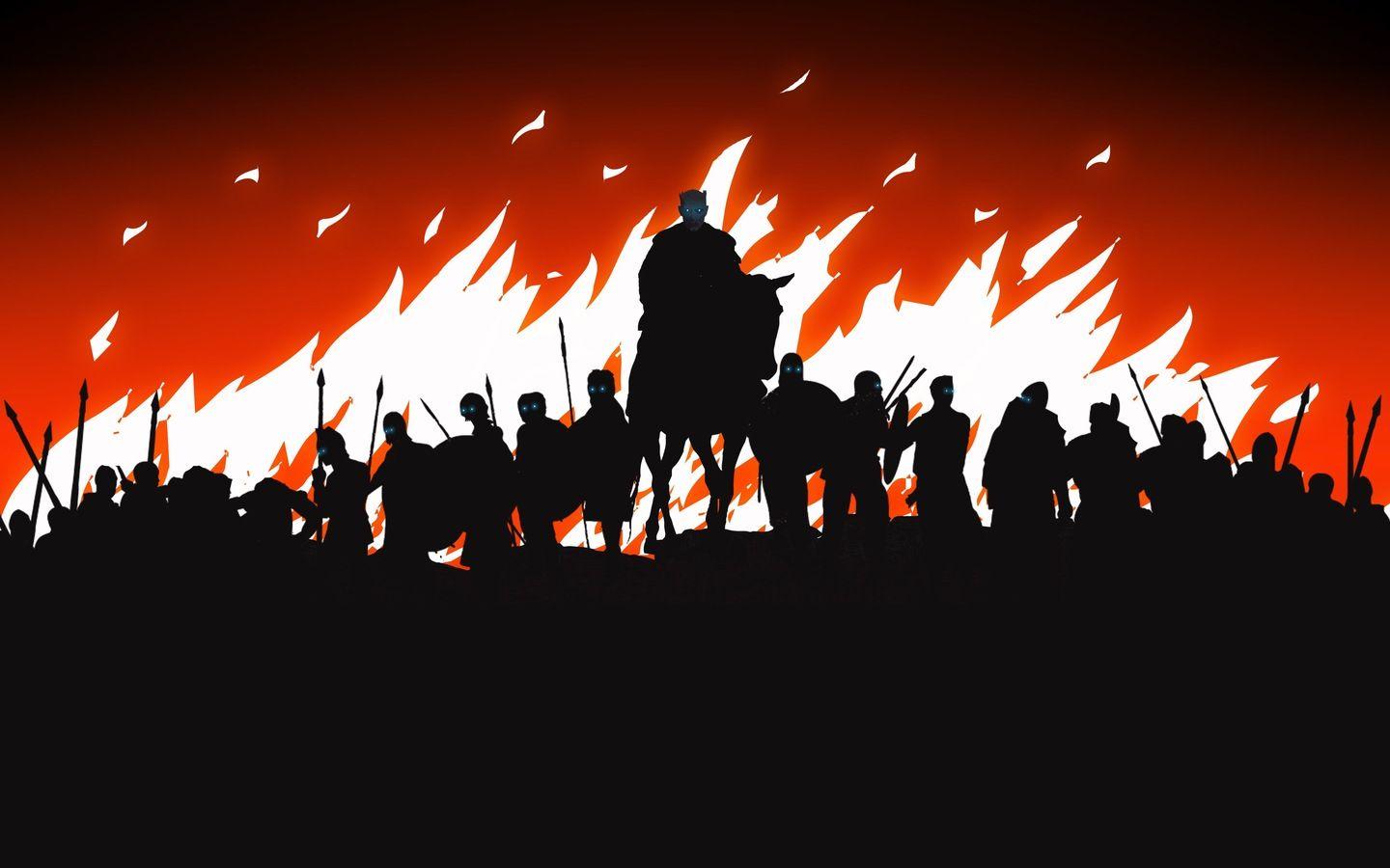 1440x900 White Walkers Game Of Thrones Minimalism 1440x900