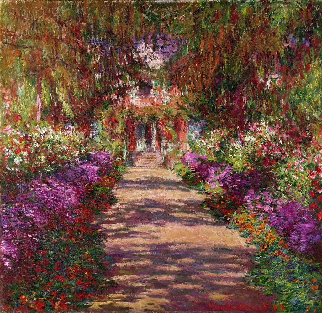 1027x1000 Pathway in Monet's Garden Wall Mural
