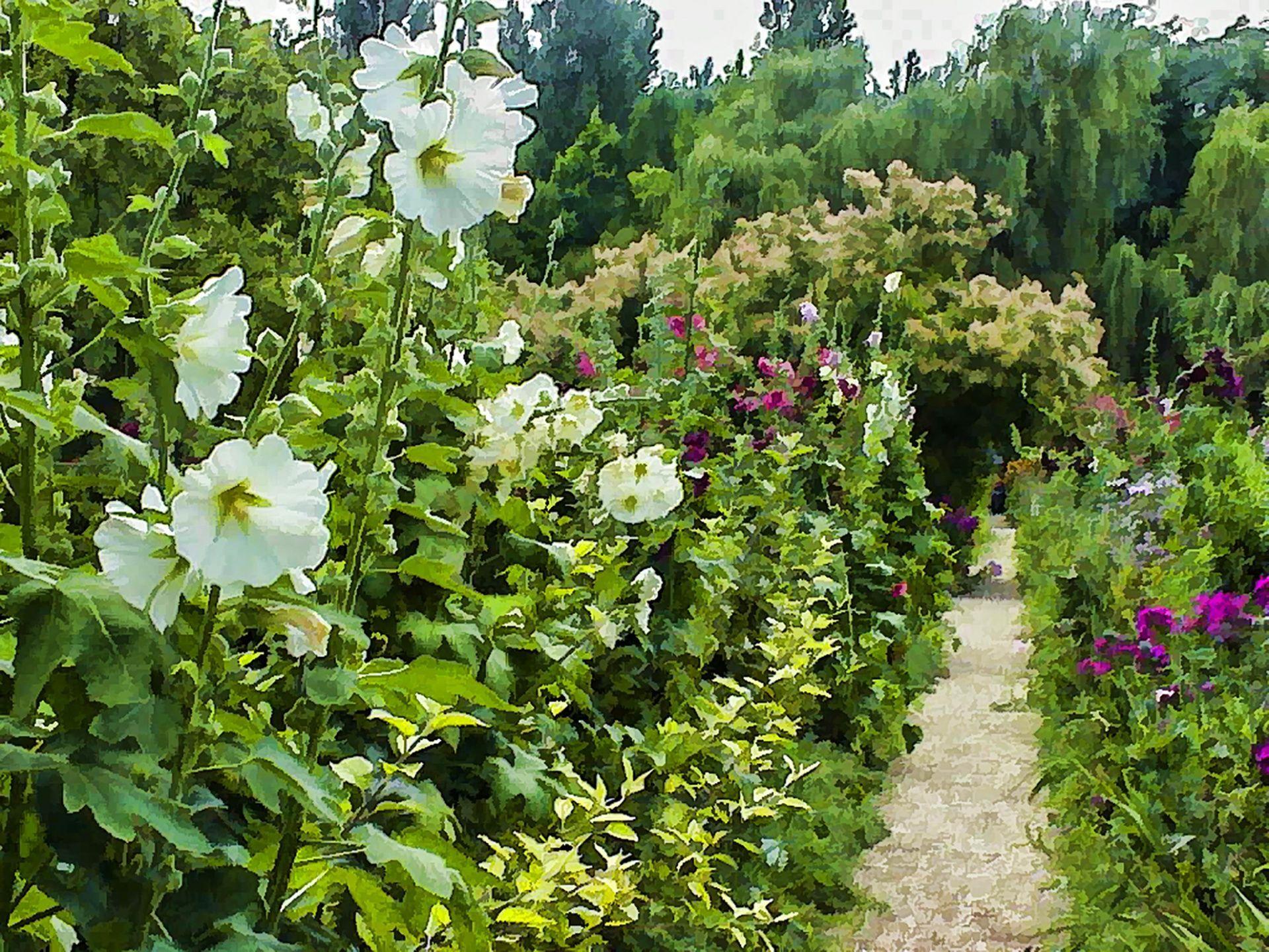 1920x1440 Monet Gardens Free. Flower garden picture, Flower