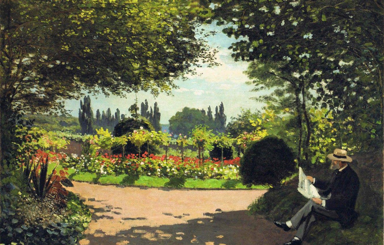 1332x850 Wallpaper Park, stay, picture, garden, Claude Monet image