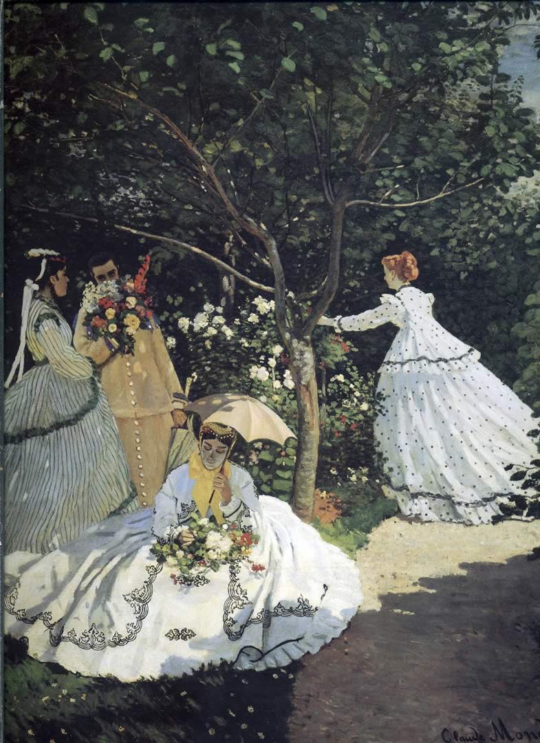 785x1080 Women In The Garden Monet Wallpaper Image