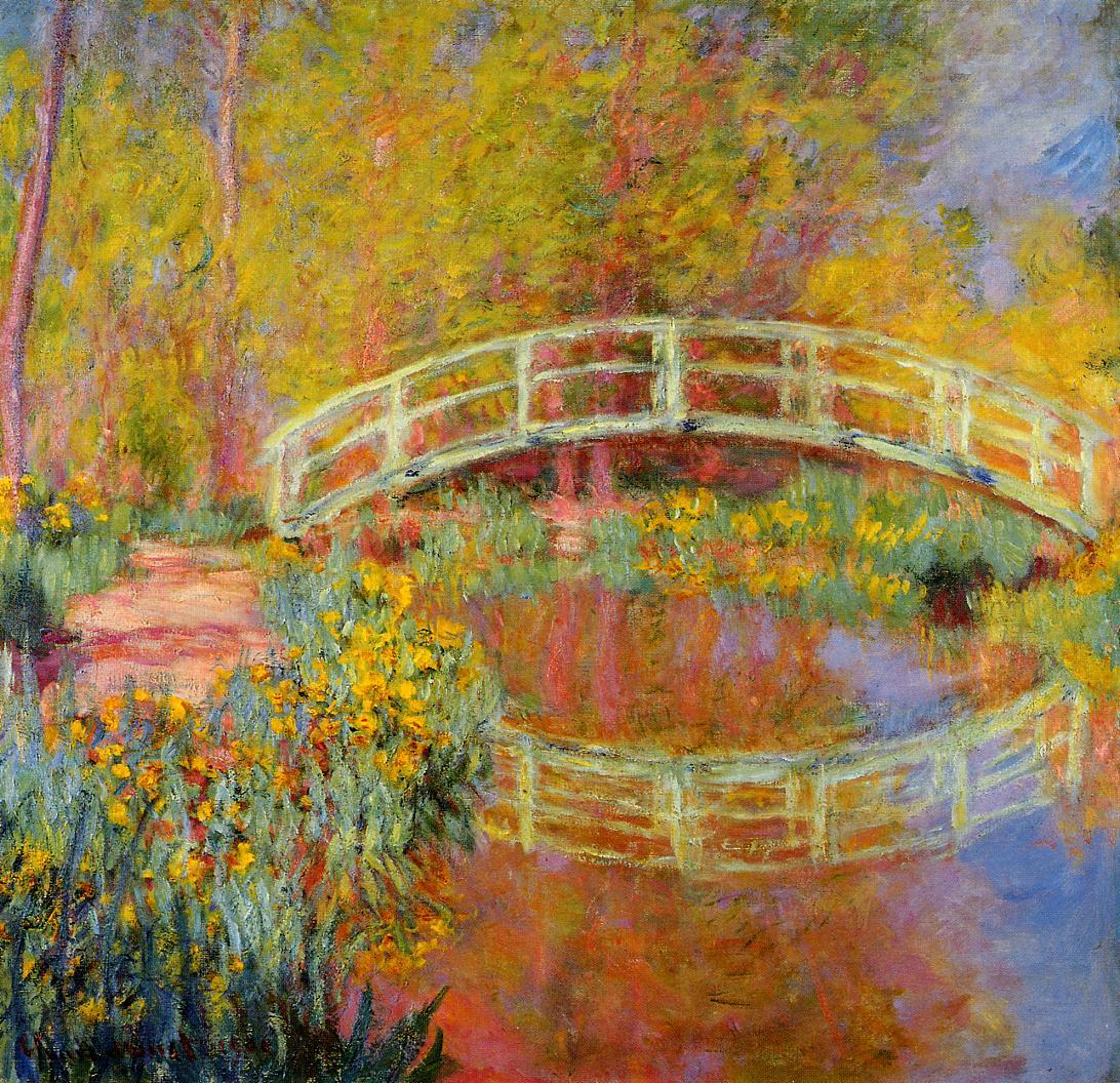 1092x1056 Claude Monet the Japanese Bridgewallpaper