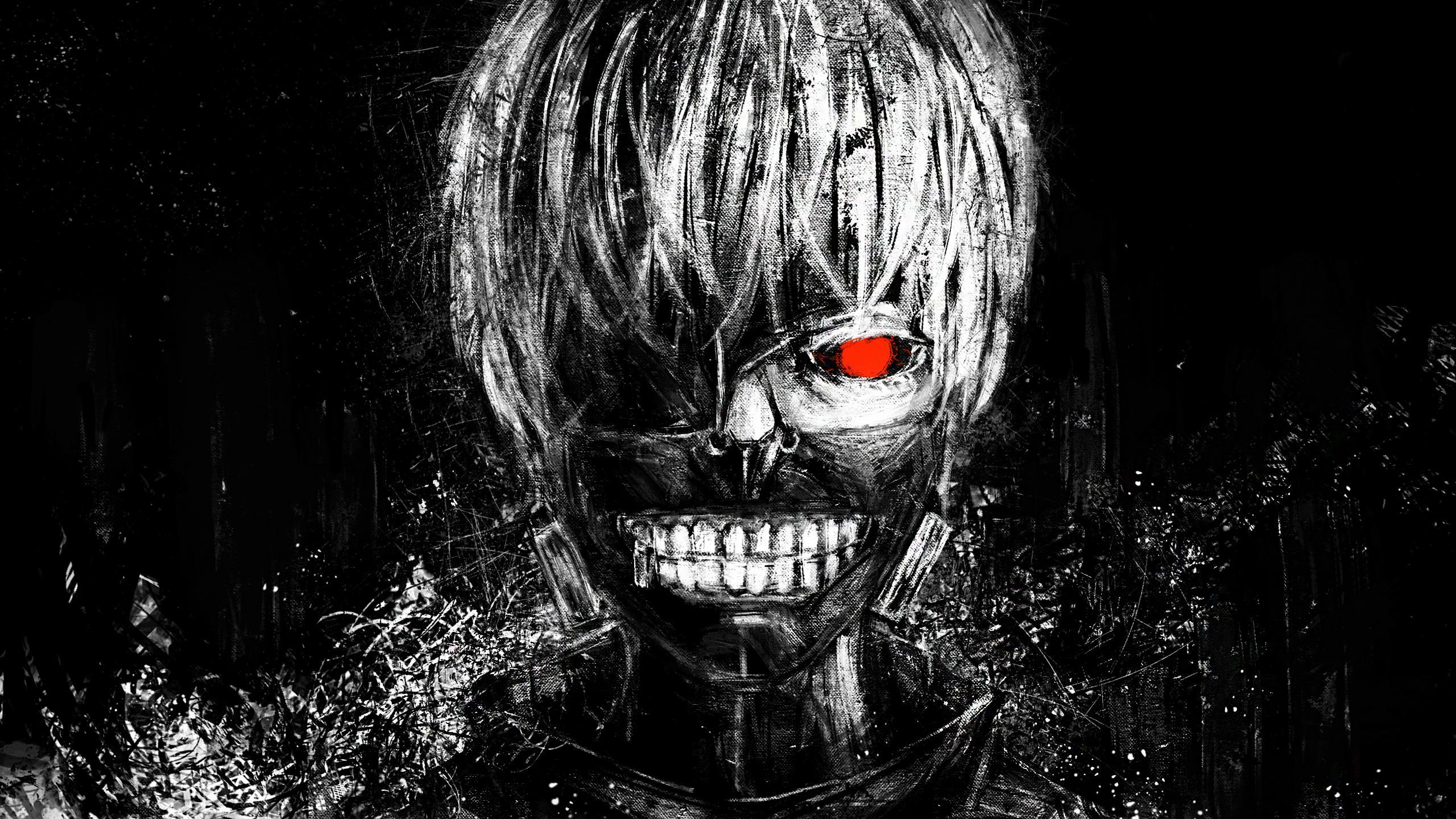 4098x768px, free download, HD wallpaper: Kaneki Ken, Tokyo Ghoul,  monochrome, manga