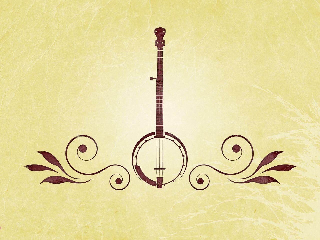1280x960 Download wallpaper 1280x960 musical instrument, guitar, green