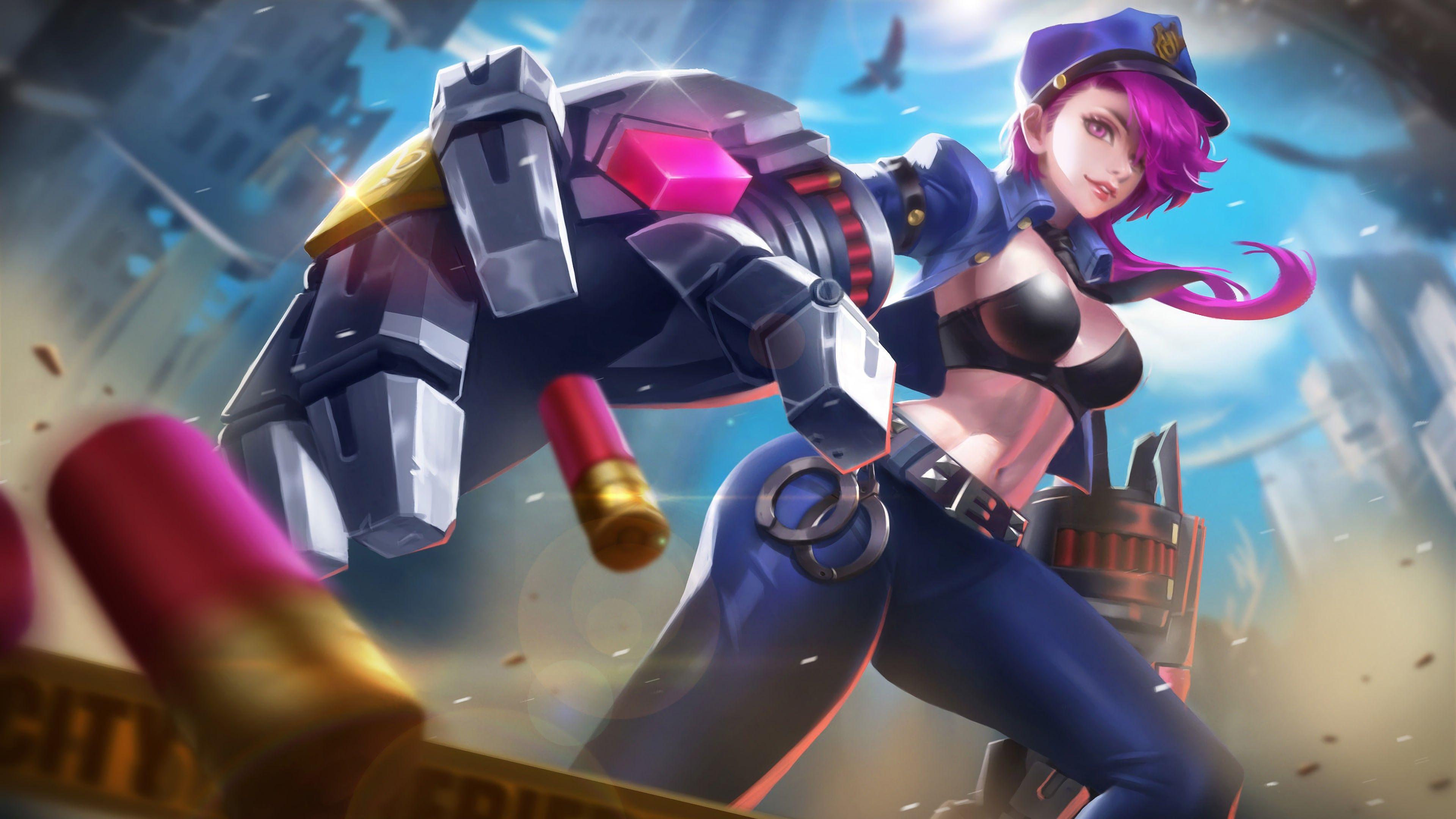 3840x2160 Officer Vi LoL League of Legends 4K