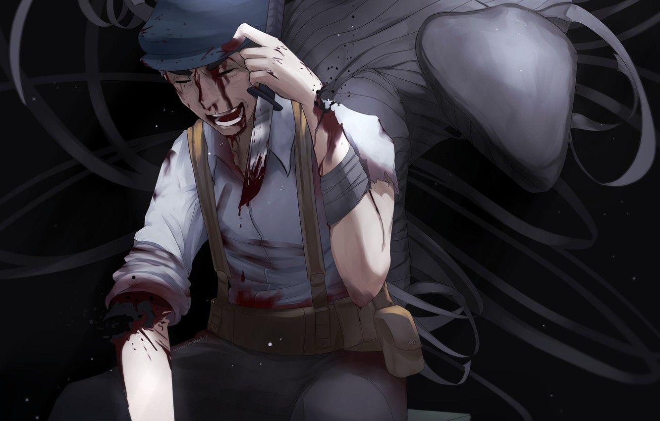 1332x850 Wallpaper smile, blood, male, wounds, Gato, immortal, Ajin: Demi