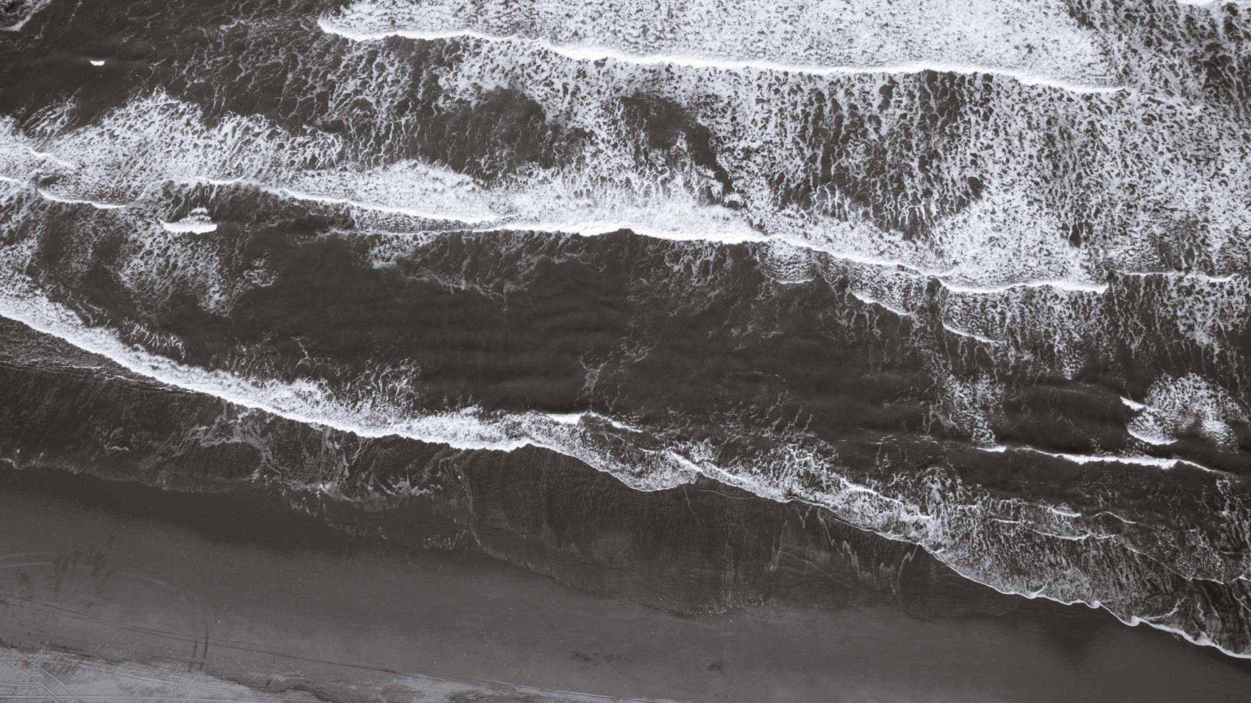 2560x1440 Drone Photography Beach MacBook Air Wallpaper Download