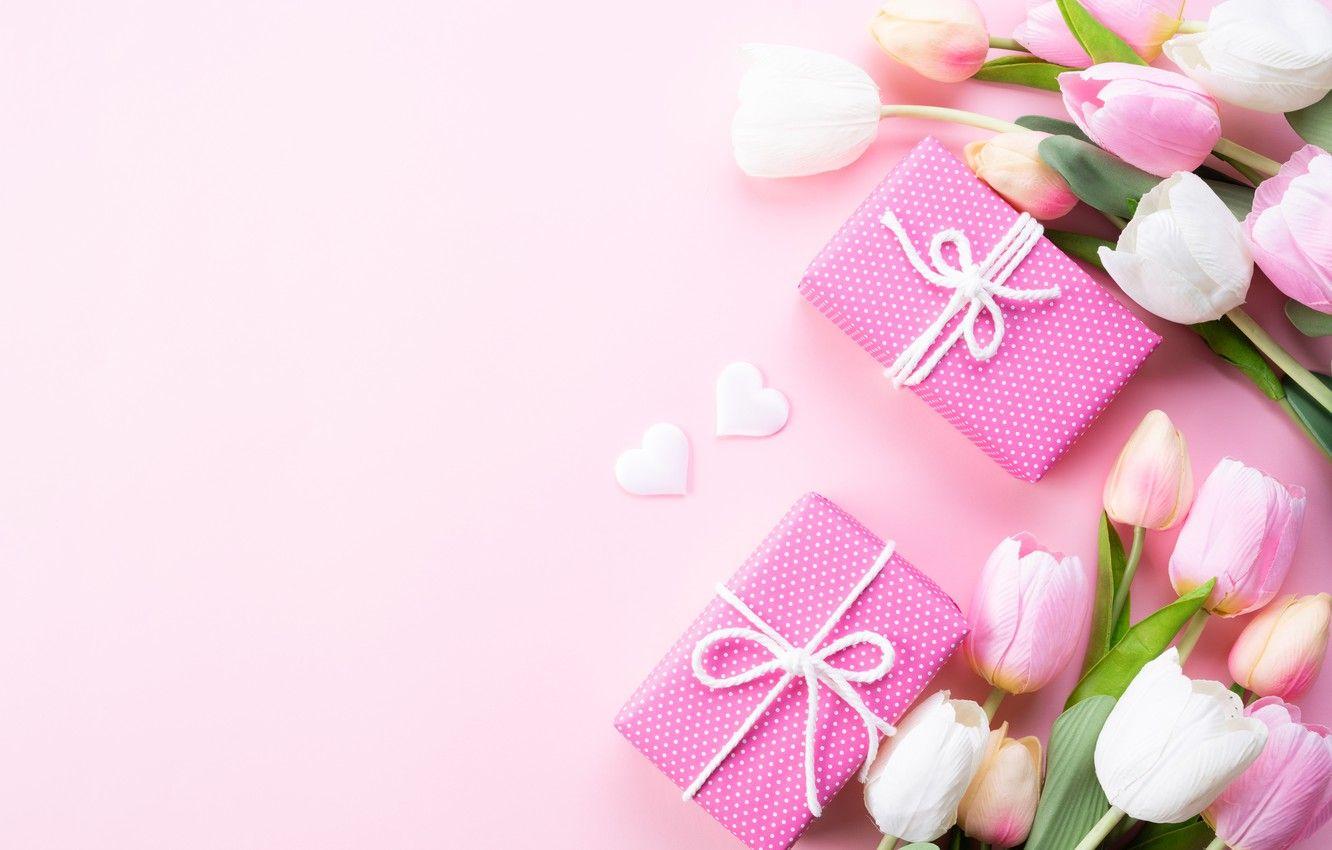 1332x850 Wallpaper bouquet, gifts, tulips, Mother's day image for desktop