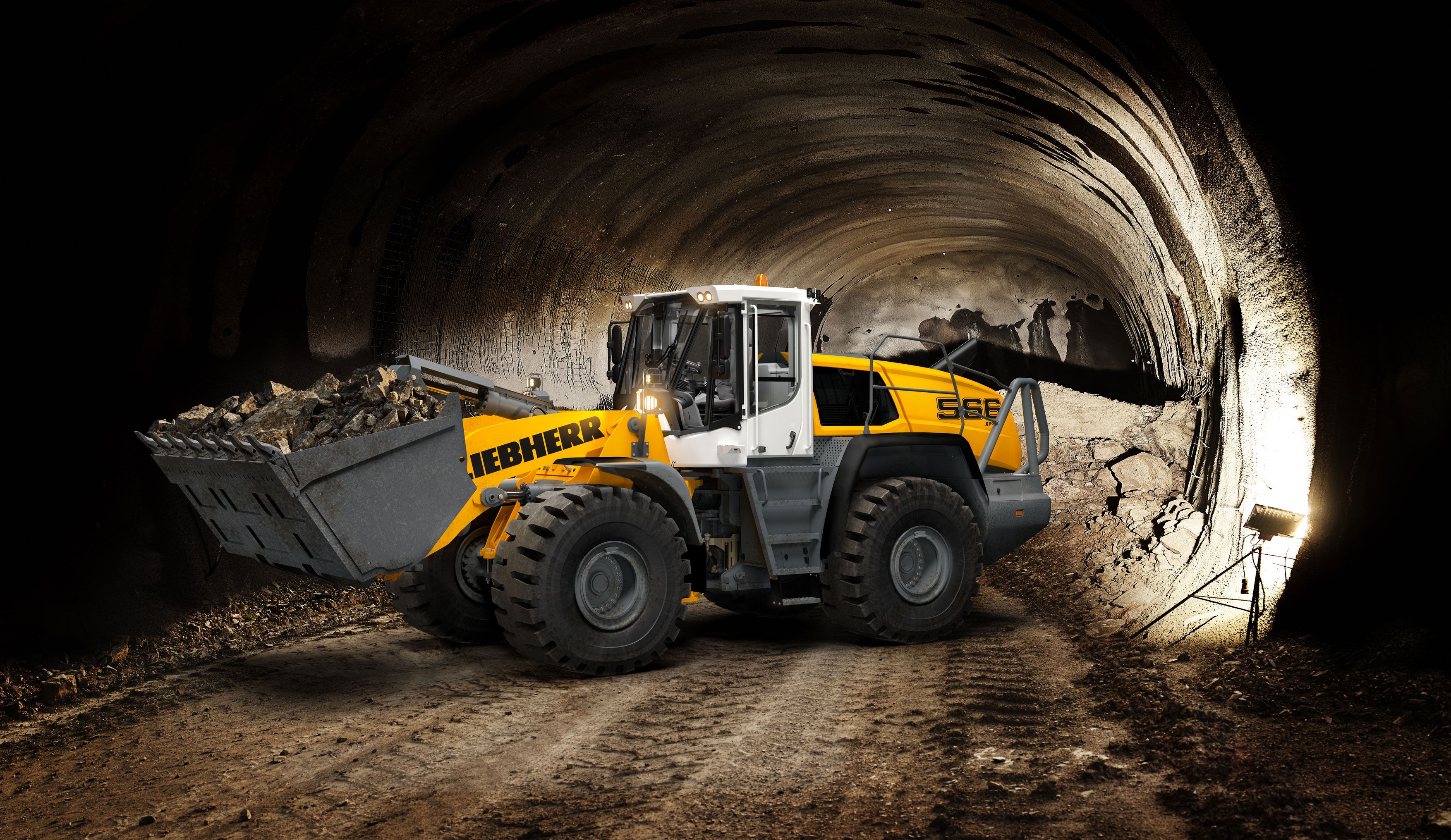 3508x2032 Phone wallpaper: Liebherr L Wheel Loader, Vehicles 899940