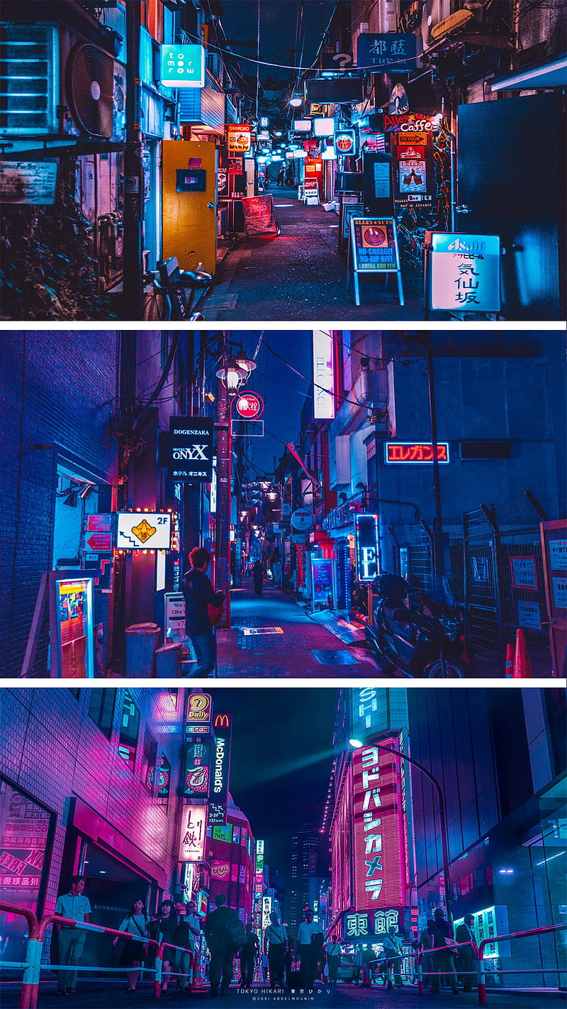800x1422 Neon Streets, korea, lights, pink, street, HD phone wallpaper
