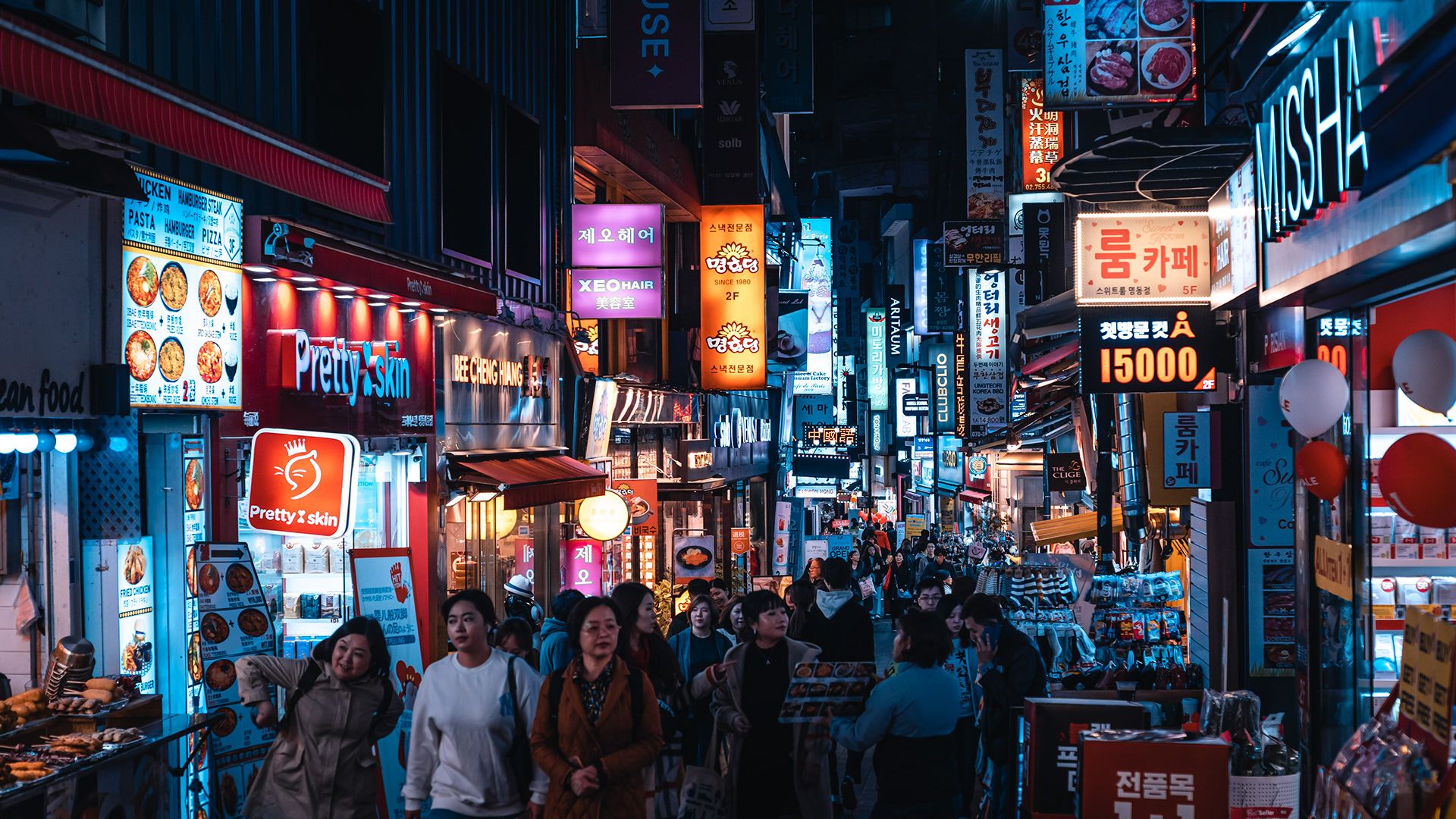 1920x1080 South Korea, Seoul. Neon Night (4). Image - Behance
