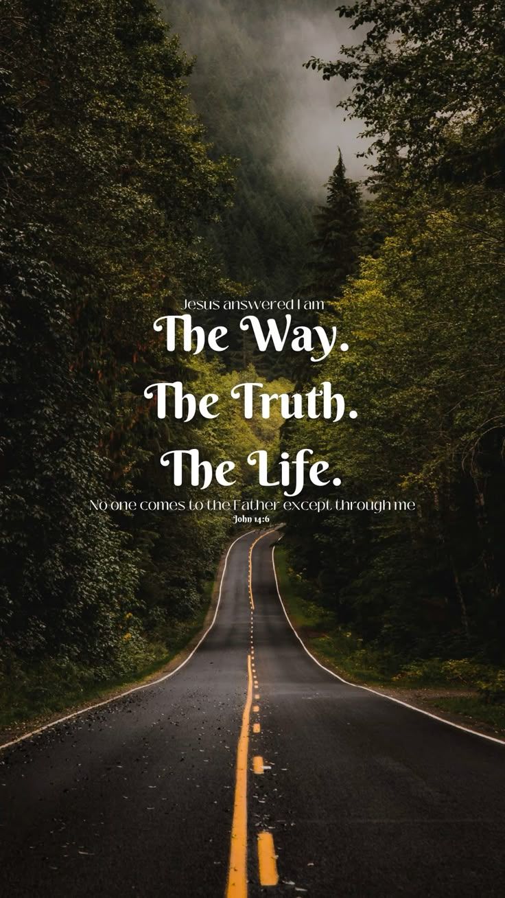 736x1308 Christian Phone Wallpaper, The Way The Truth The Life, Bible Verse John, Christian Background