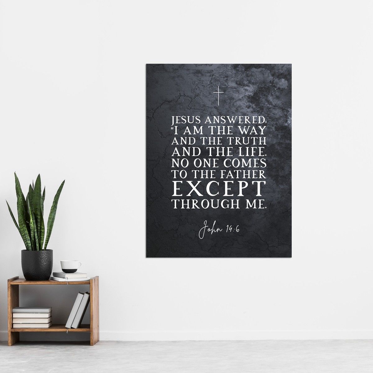 1200x1200 John 14:6 Jesus I am the Way The Truth The Life Christian Bible Art Poster Print
