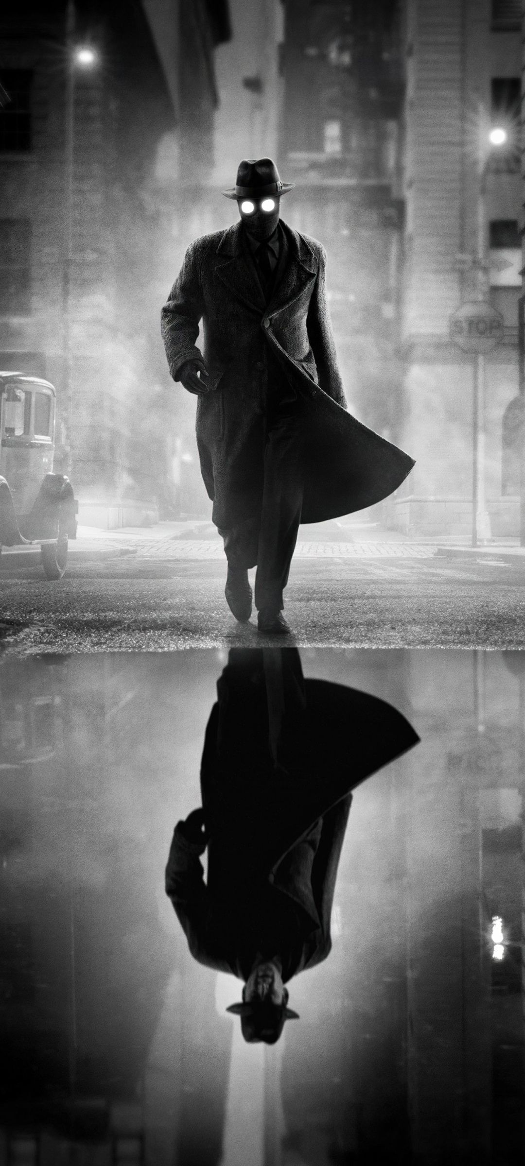 1080x2400 Ben Reilly Wallpaper 4K, Spider Noir, Black And White