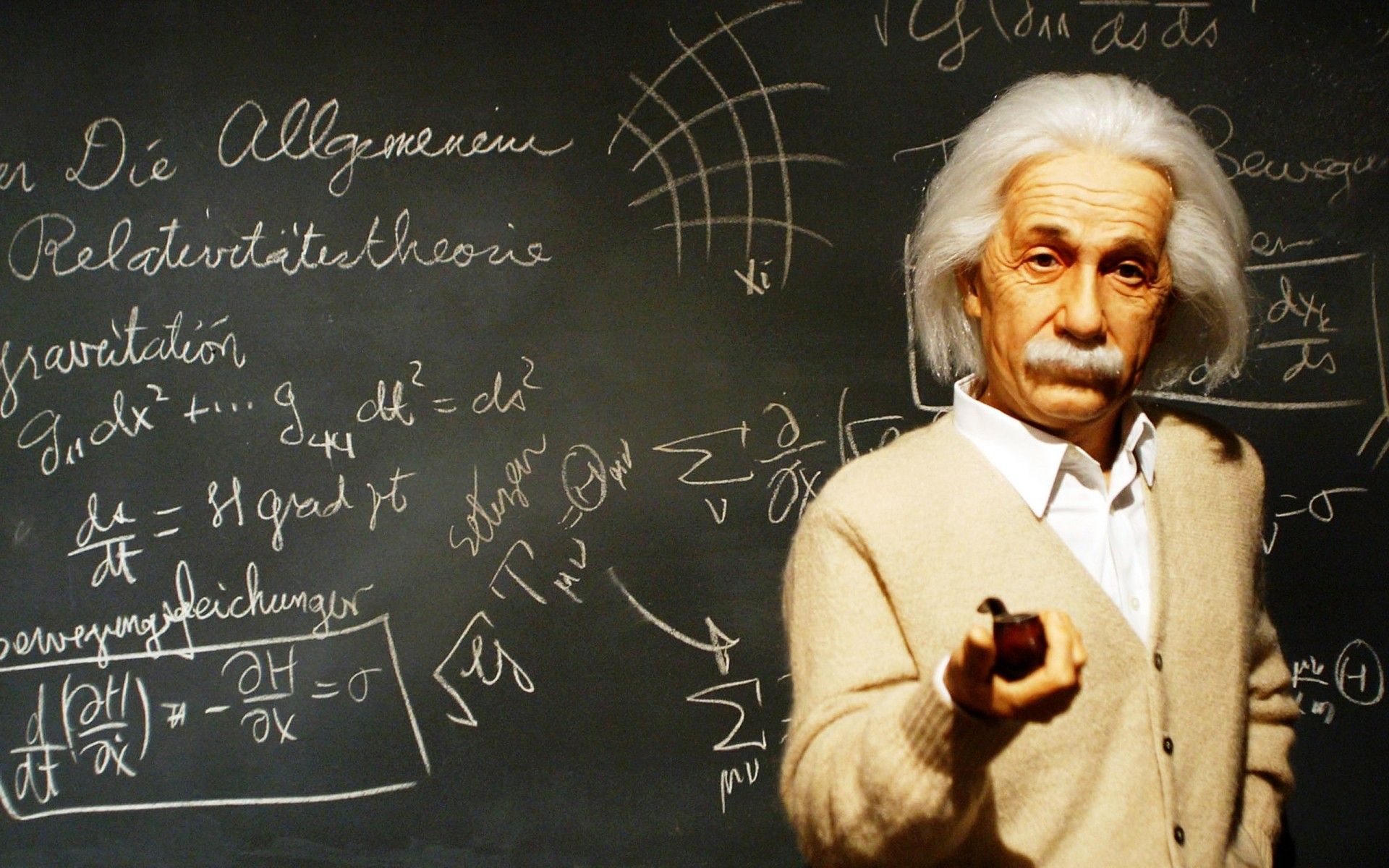 1920x1200 A Famous Scientist At The Blackboard With