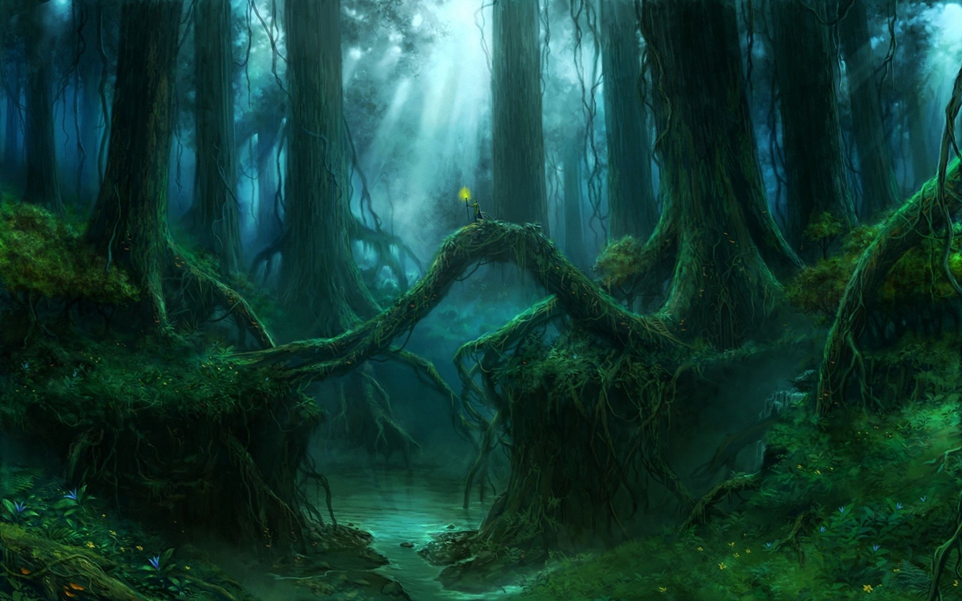 1920x1200 gothic, Forest, Trees, Fantasy, River, Mood Wallpaper HD / Desktop and Mobile Background