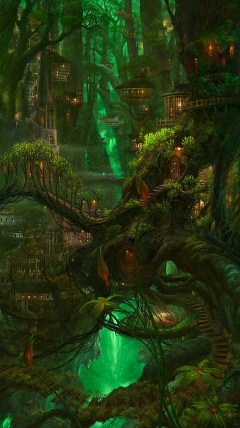 800x1422 Fantasy woods, woods, fantasy, wild, wow, mystic, theme, world, quake, HD phone wallpaper