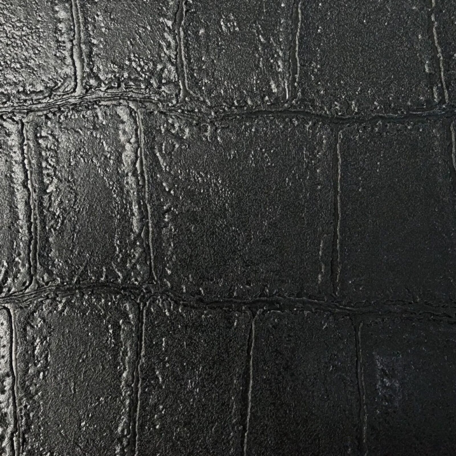 1600x1600 Modern Animal Crocodile Faux Skin Black Alligator Leather Textured Wallpaper 3D