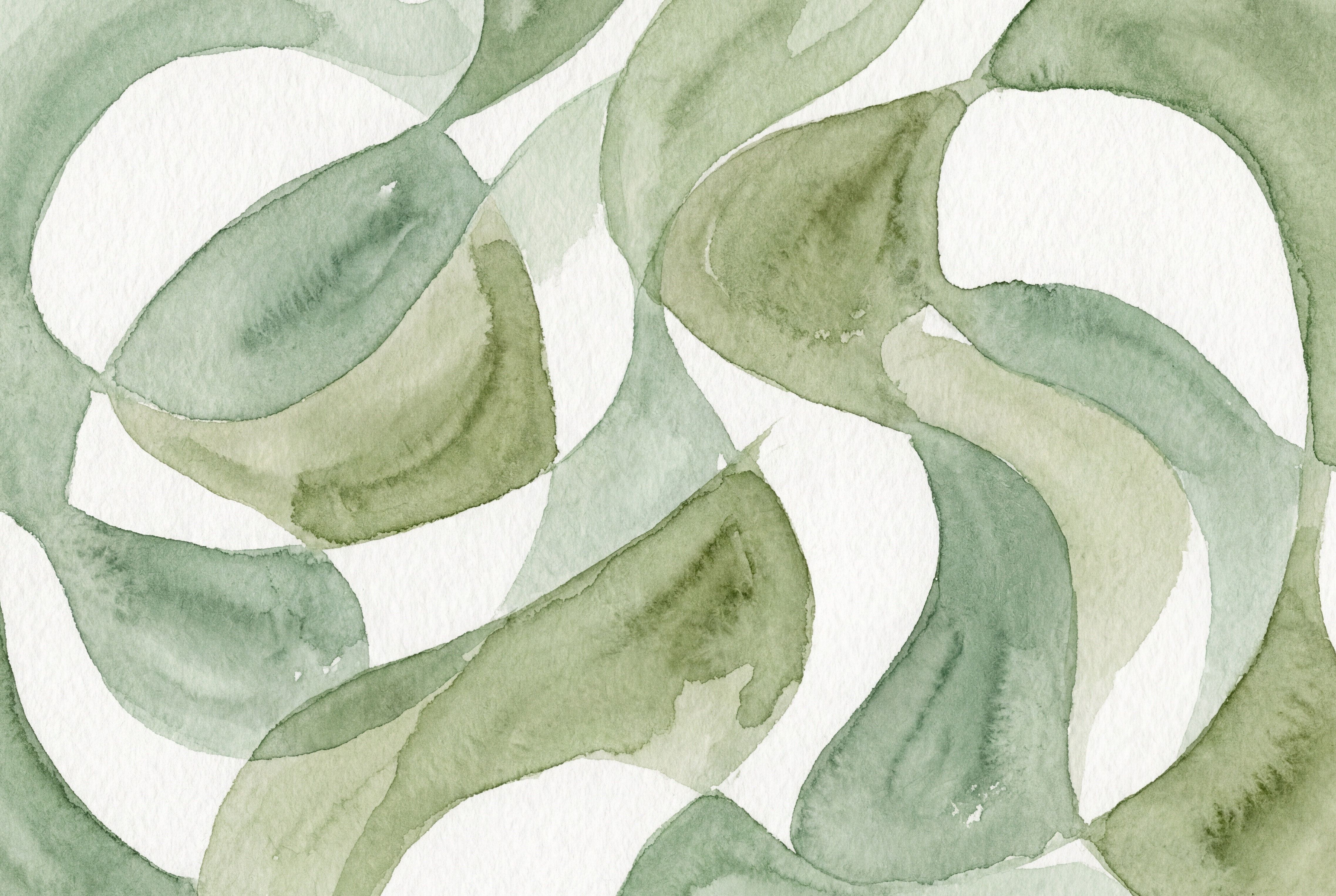 4550x3052 Lark Manor™ Shades Of Green Wallpaper Watercolor Abstract Wall Mural