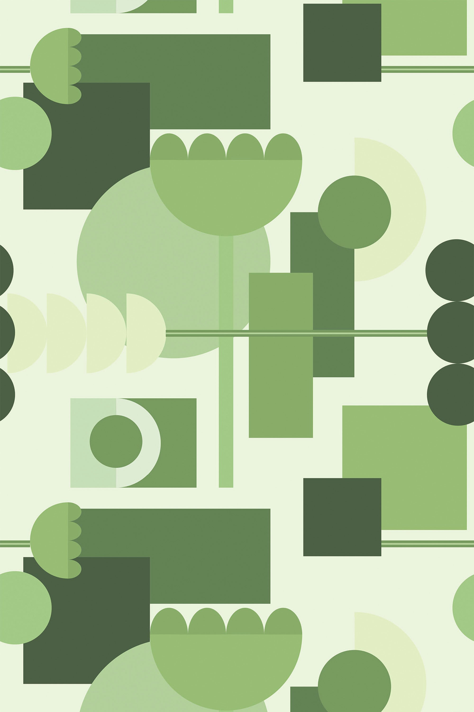 2000x3000 Green Mid Century Peel And Stick Removable Wallpaper