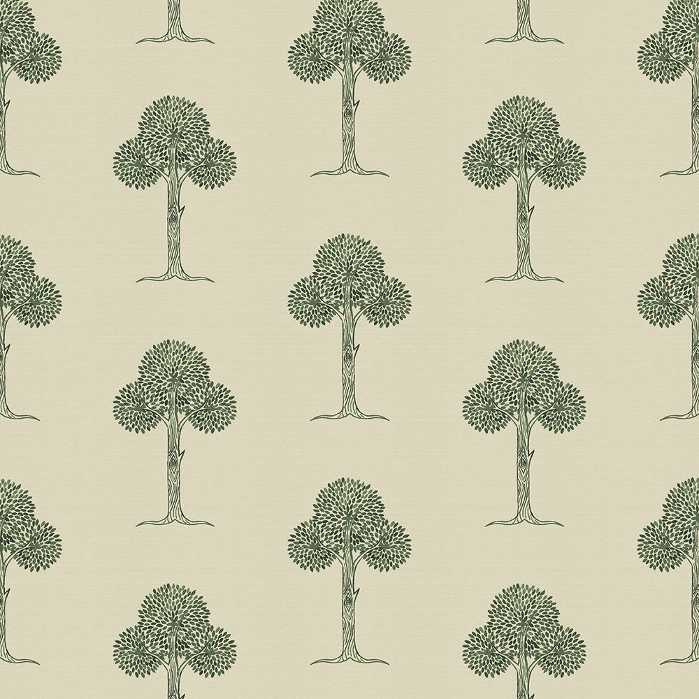 1000x1000 Mulberry Tree Wallpaper in Shades of Green on Sand
