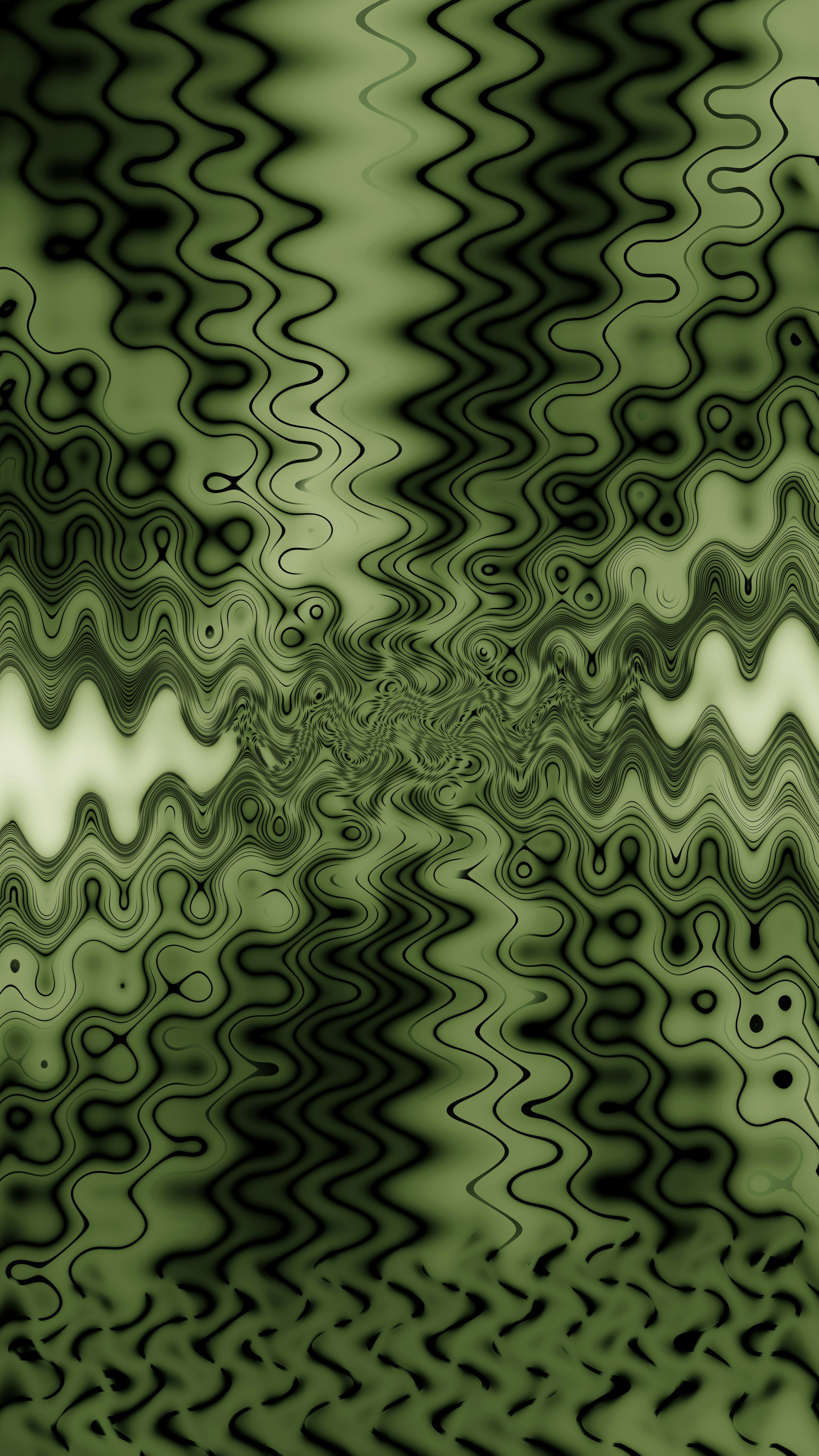 3000x5333 Abstract wavy pattern in shades of green photo