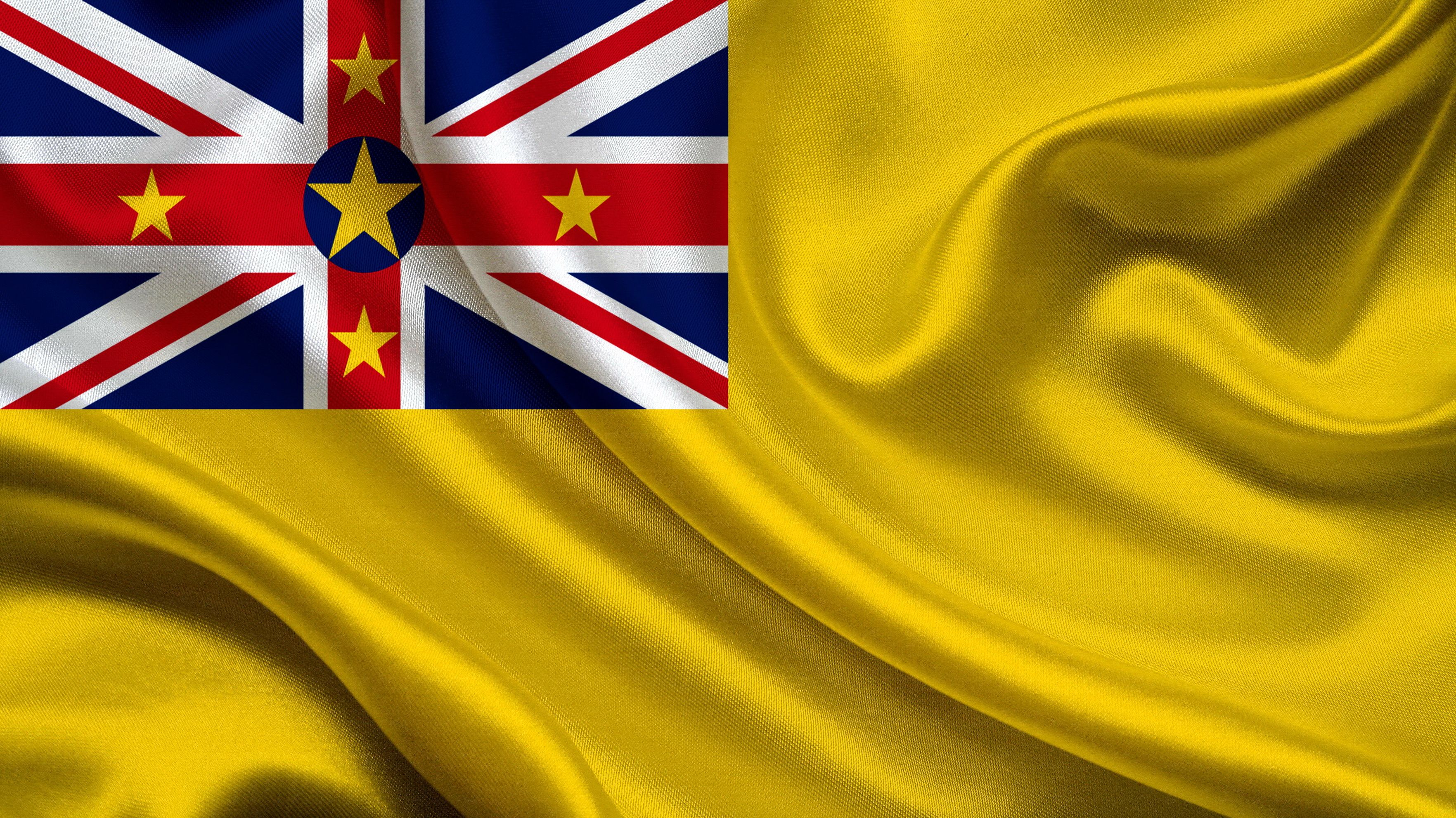 3527x1984 Wallpaper flag, Niue, Niue for mobile and desktop, section текстуры, resolution 3527x1984