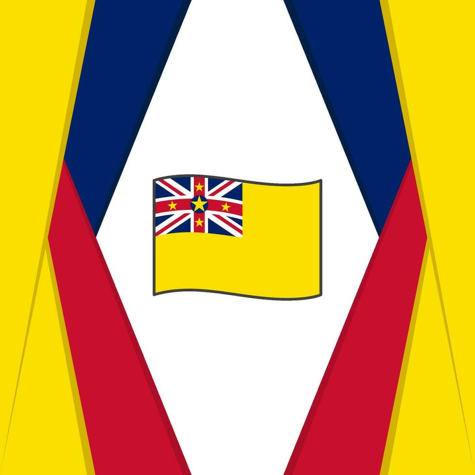 980x980 Niue Flag Abstract Background Design Template. Niue Independence Day Banner Social Media Post. Niue Background