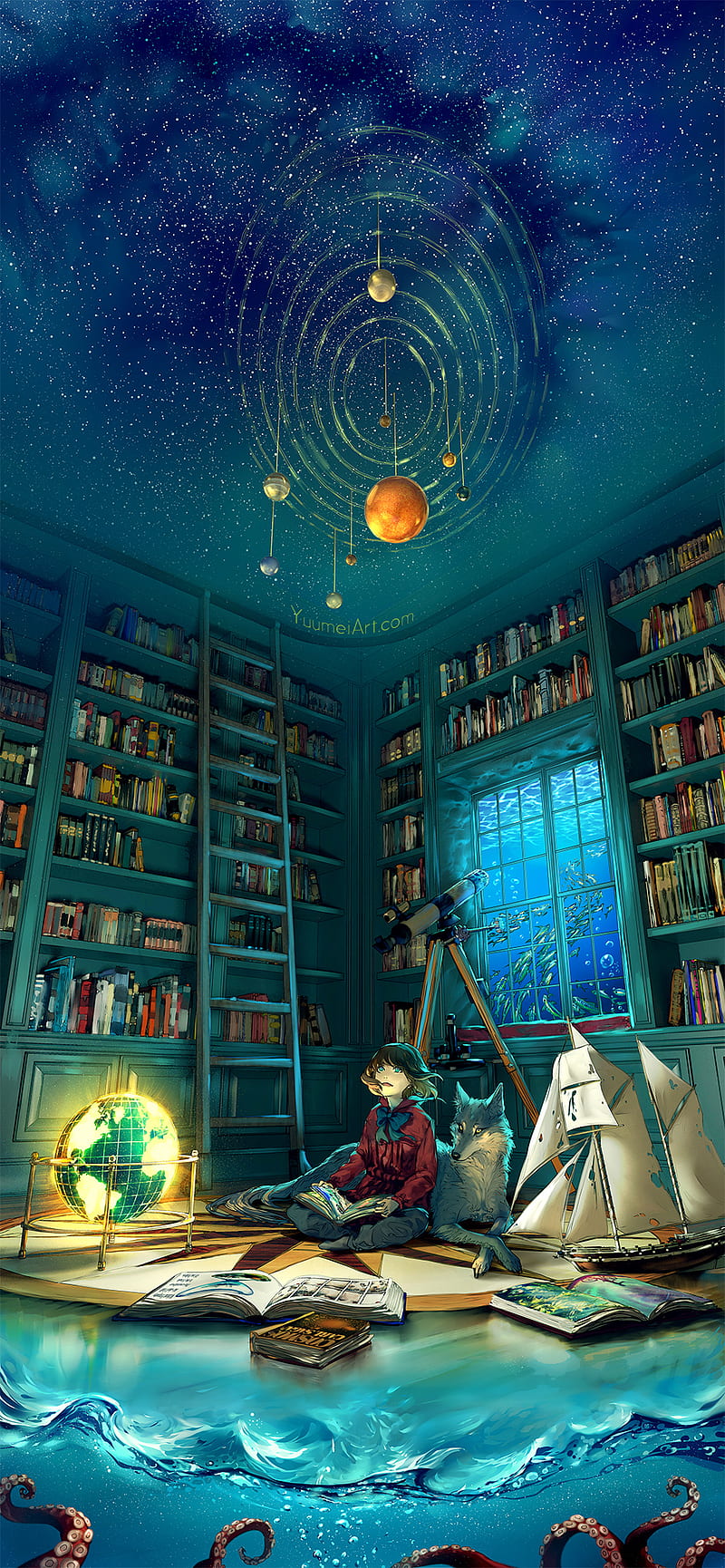 800x1730 AL H, Book, Library, HD Phone Wallpaper