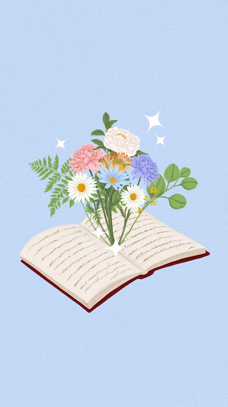 731x1300 Colorful book iPhone wallpaper simple
