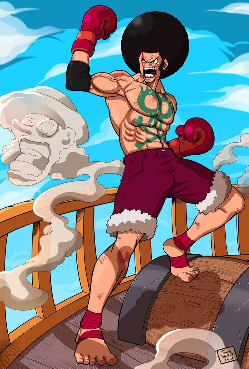 811x1200 Illustration of the day with Afro Luffy ! #OnePiece