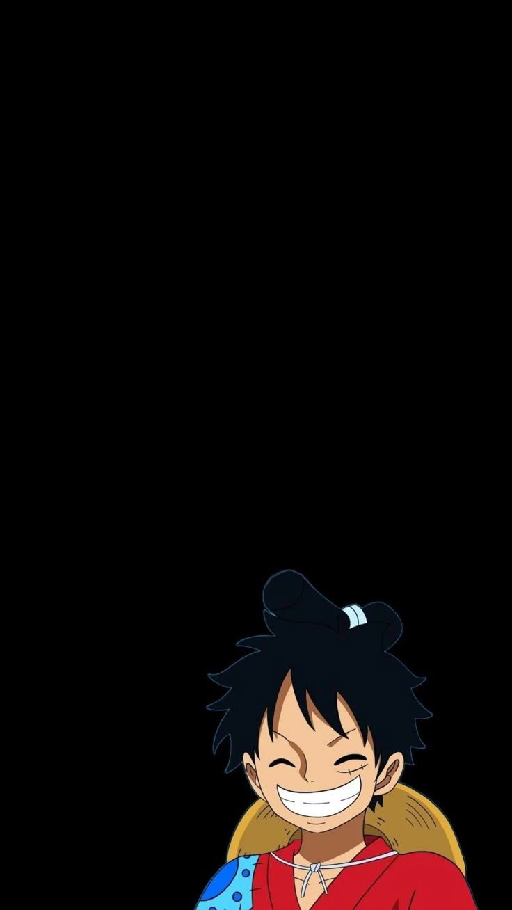 736x1308 Luffy black wallpaper