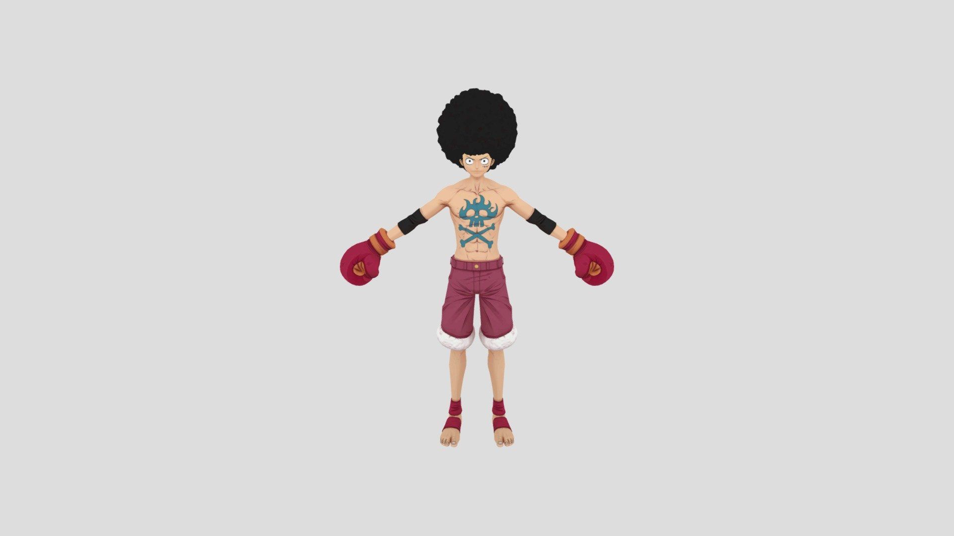 1920x1080 Monkey D. Luffy (Afro) Free 3D model by Cyrone™ [90ac940]