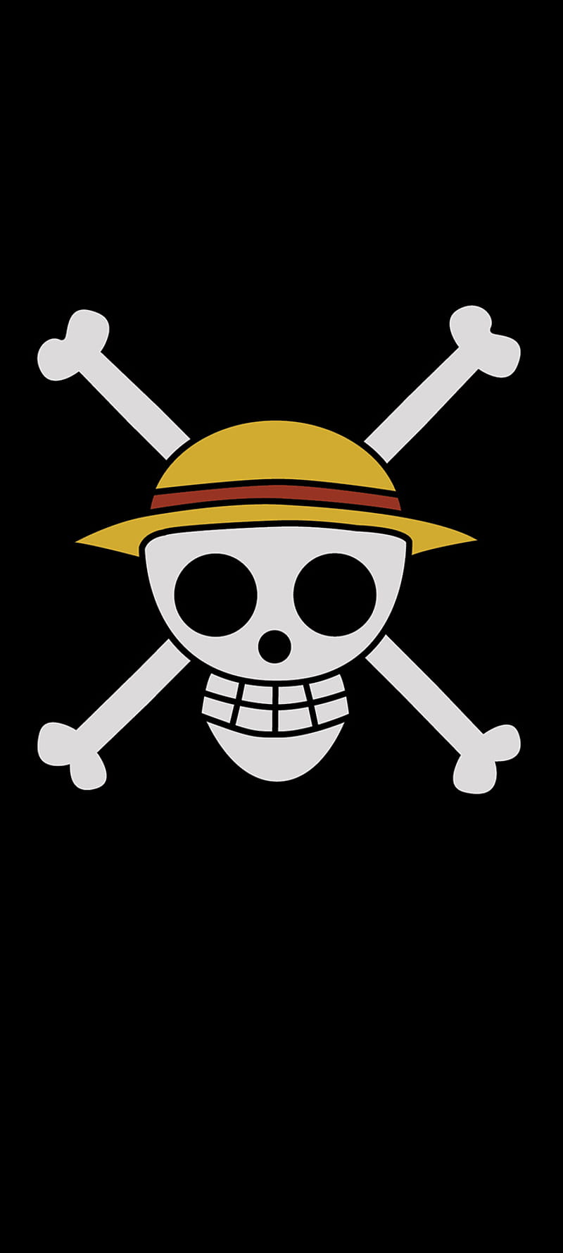 800x1778 One Piece, pirate, flag, black, luffy, skull, anime, HD phone wallpaper