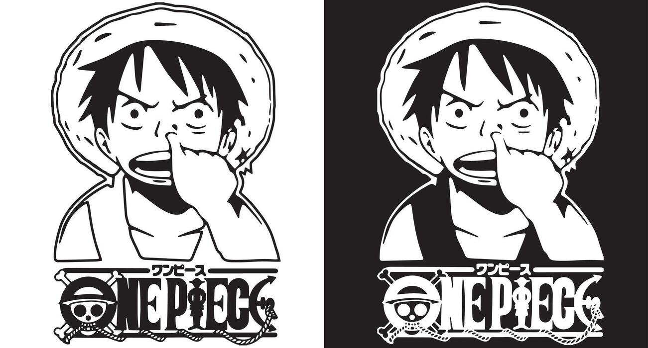 1301x700 one piece luffy black white silhouette