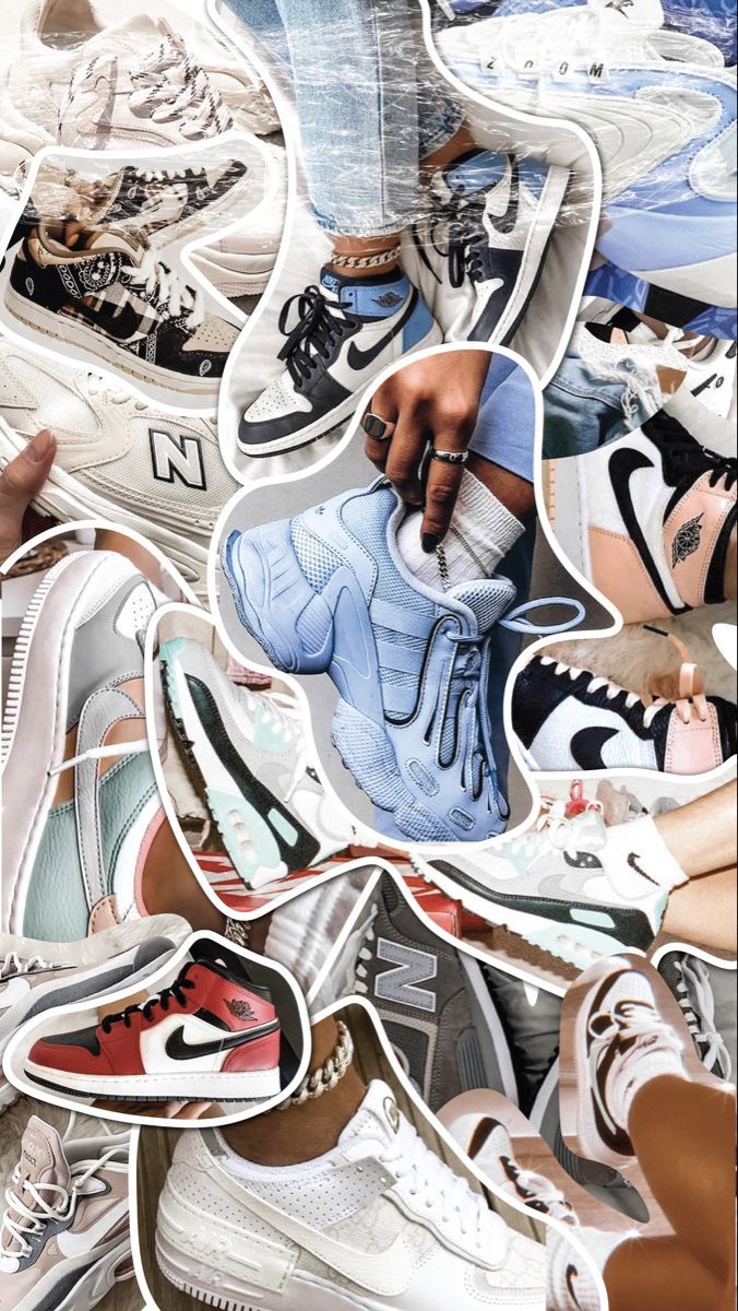 676x1200 Sneaker Head Collage Background